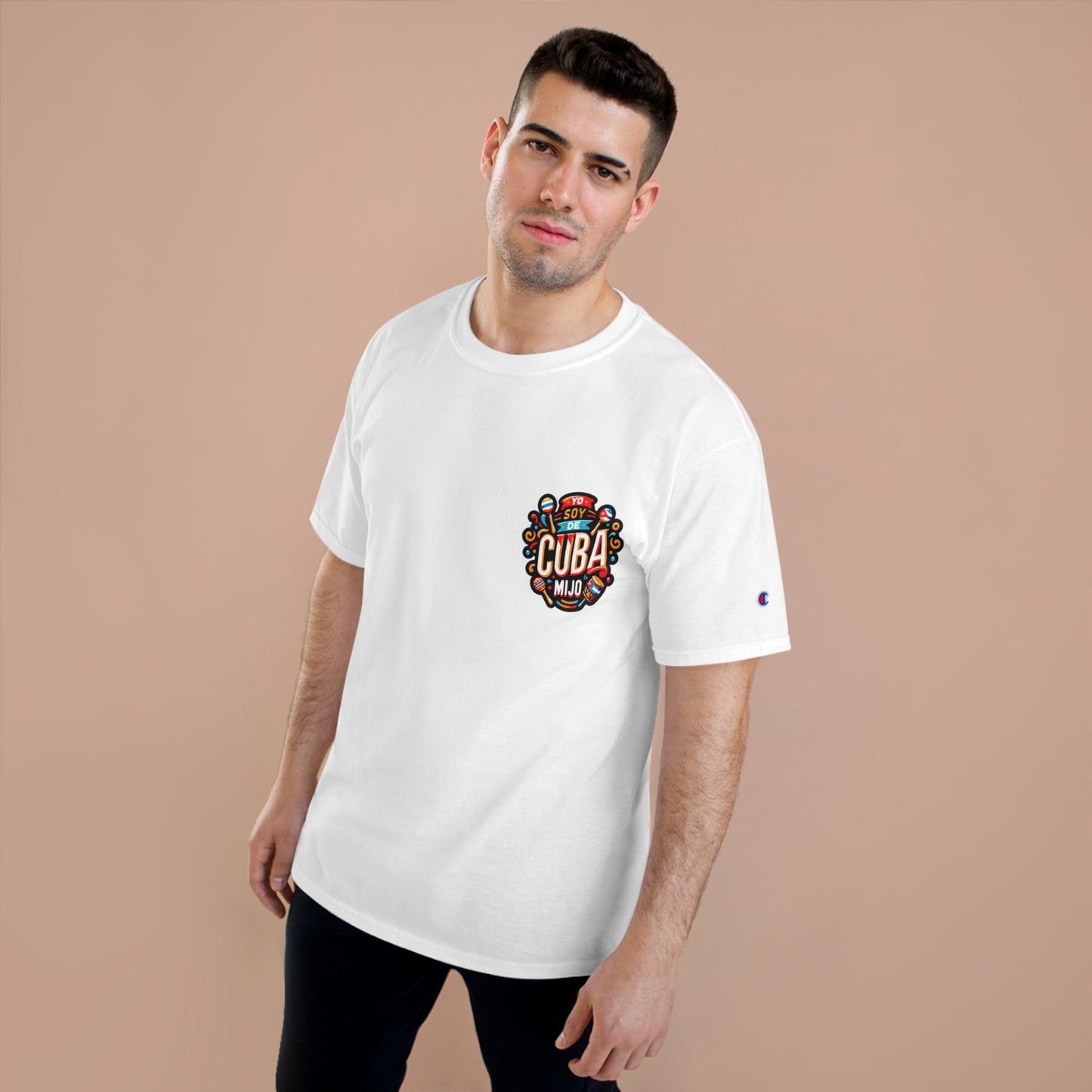 Champion T-Shirt, CUBANO, CUBANA, YO SOY DE CUBA ASERE, FRASES CUBANAS, orgullo cubano,