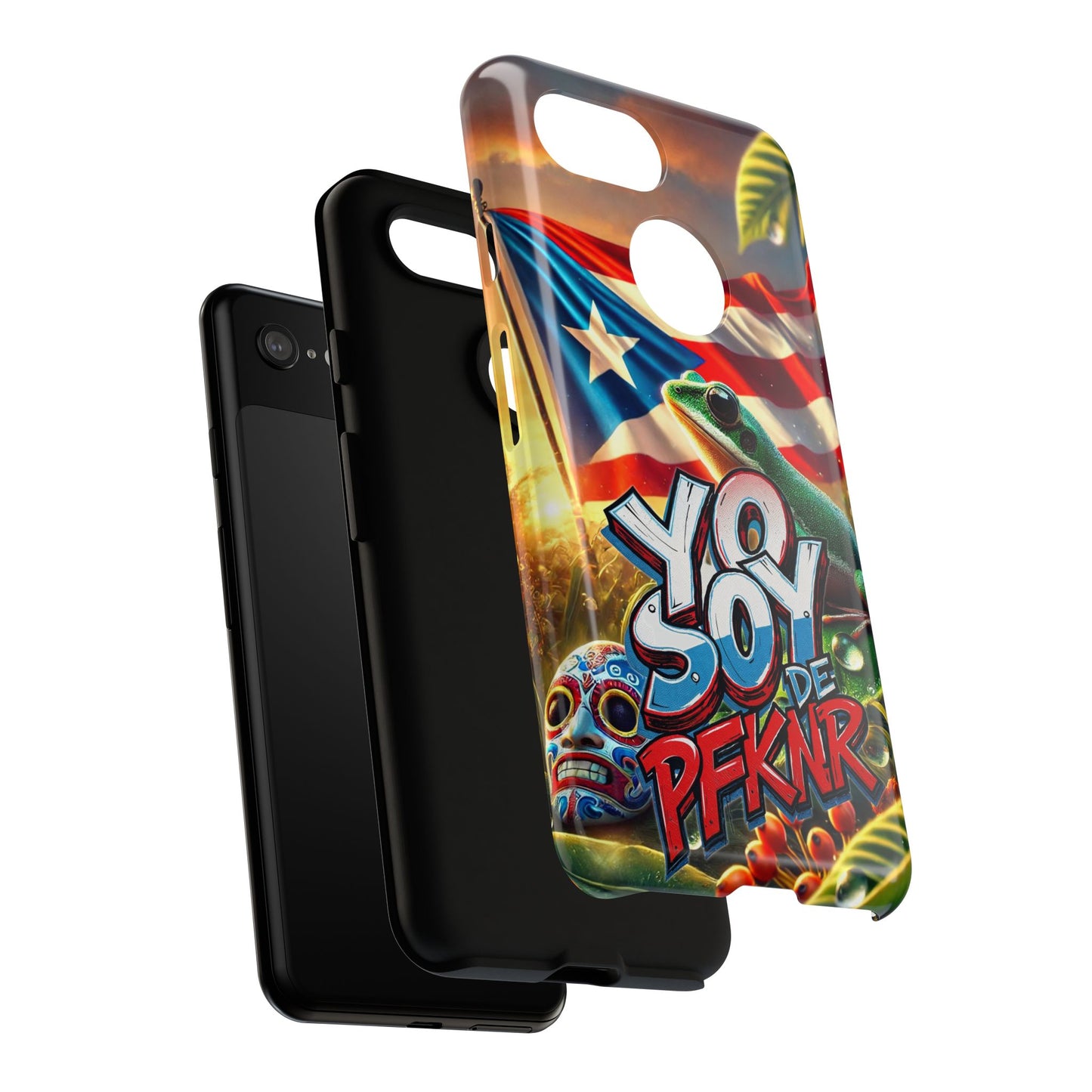 YO SOY DE PFKNR, Puerto Rican Pride Phone Case | Tough Cases, Tropical Vibe, Gift for Him/Her, Celebrations, Travel Enthusiasts, Eco-Friendly,