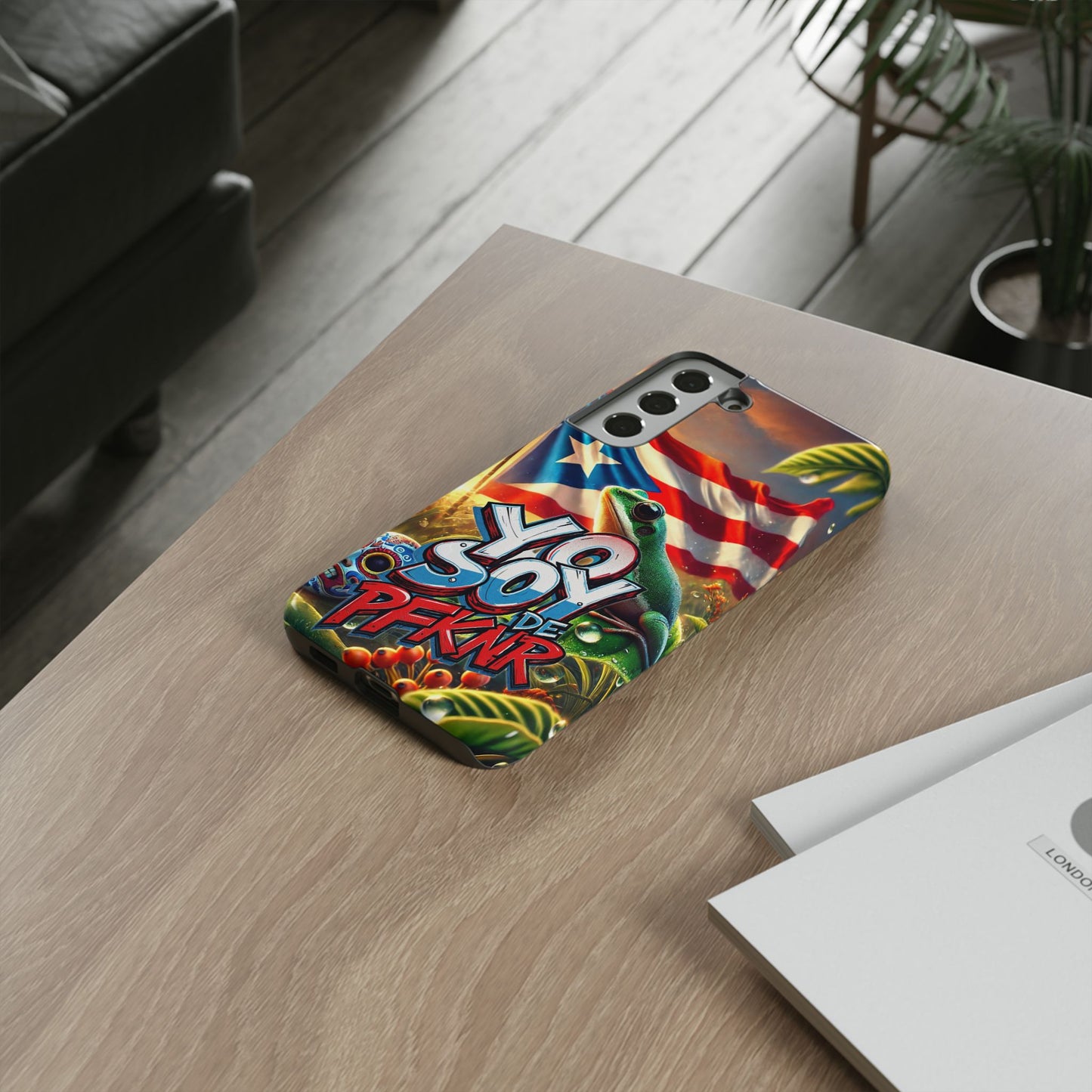 YO SOY DE PFKNR, Puerto Rican Pride Phone Case | Tough Cases, Tropical Vibe, Gift for Him/Her, Celebrations, Travel Enthusiasts, Eco-Friendly,