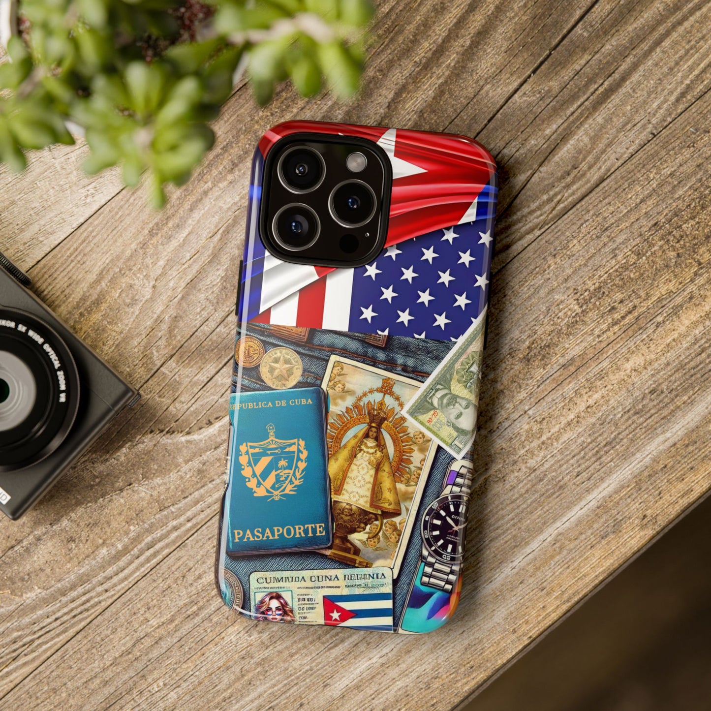 FUNDA PARA TELEFONO, IPHONE, SAMSUNG, MIKAELA, CUBA, CULTURA CUBANA, BANDERA DE CUBA