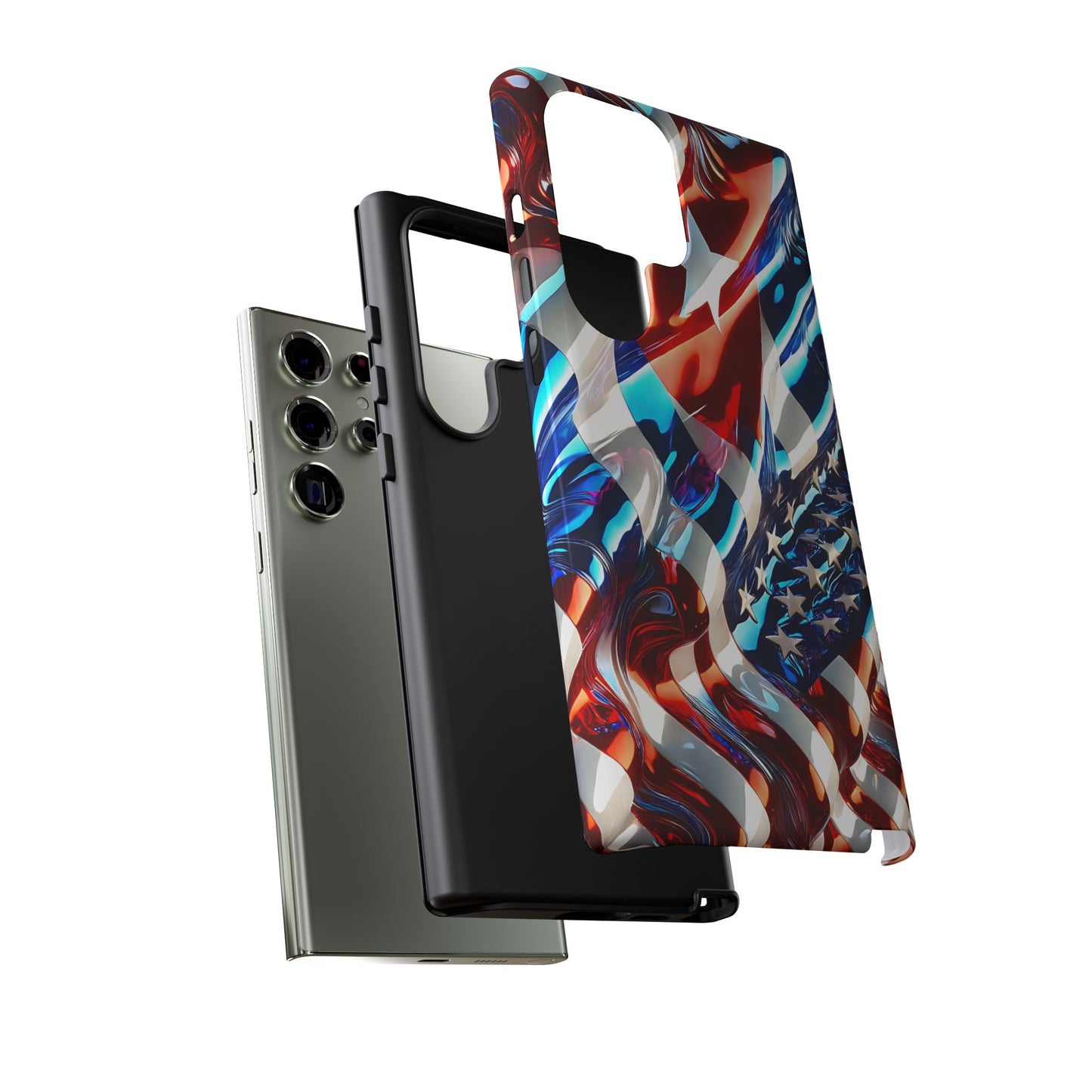 FUNDA PARA TELEFONO BANDERA DE CUBA Y ESTADOS UNIDOS, BRILLO CALIDADI, ASERE