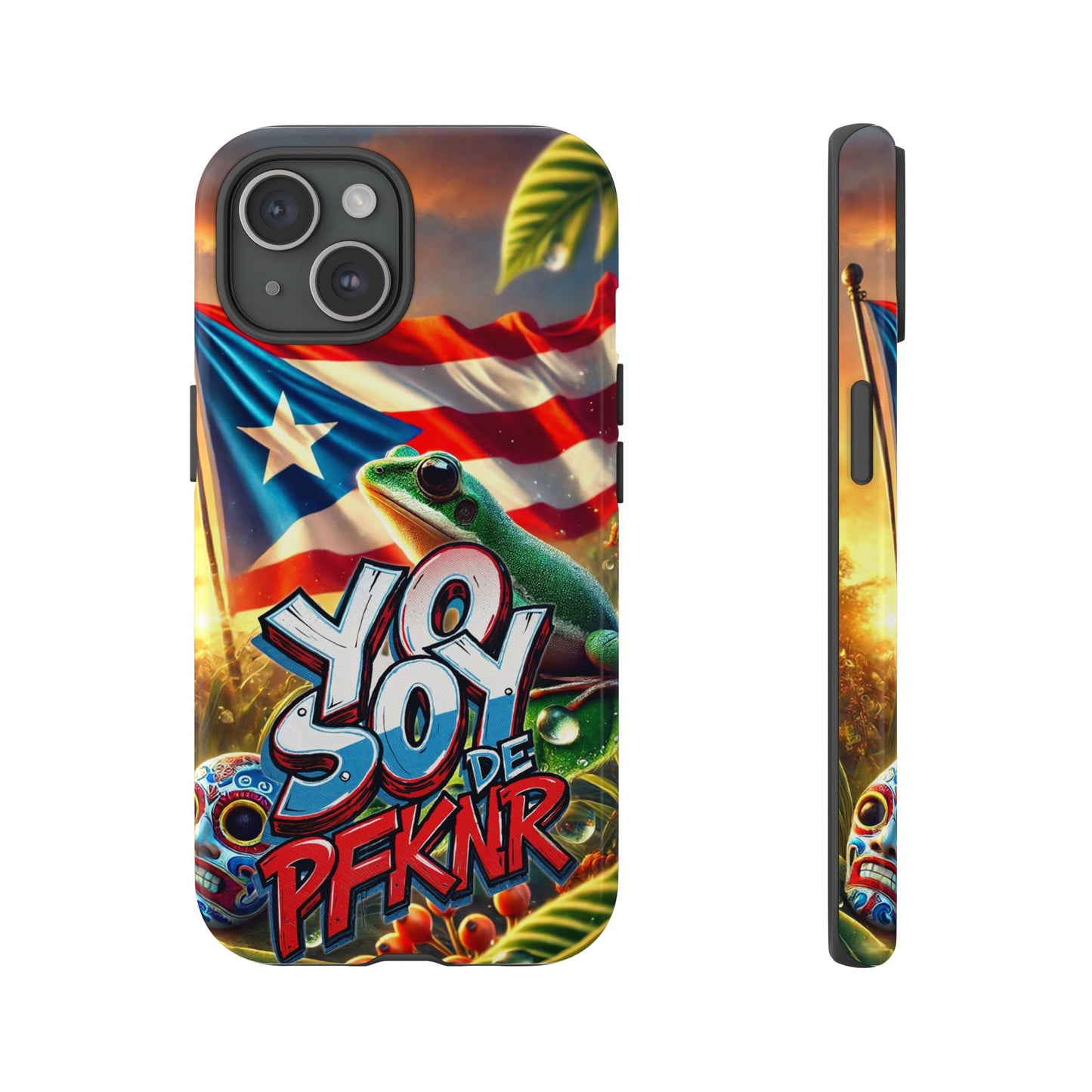YO SOY DE PFKNR, Puerto Rican Pride Phone Case | Tough Cases, Tropical Vibe, Gift for Him/Her, Celebrations, Travel Enthusiasts, Eco-Friendly,
