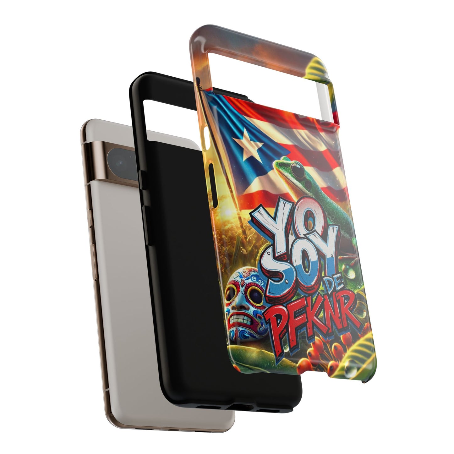 YO SOY DE PFKNR, Puerto Rican Pride Phone Case | Tough Cases, Tropical Vibe, Gift for Him/Her, Celebrations, Travel Enthusiasts, Eco-Friendly,