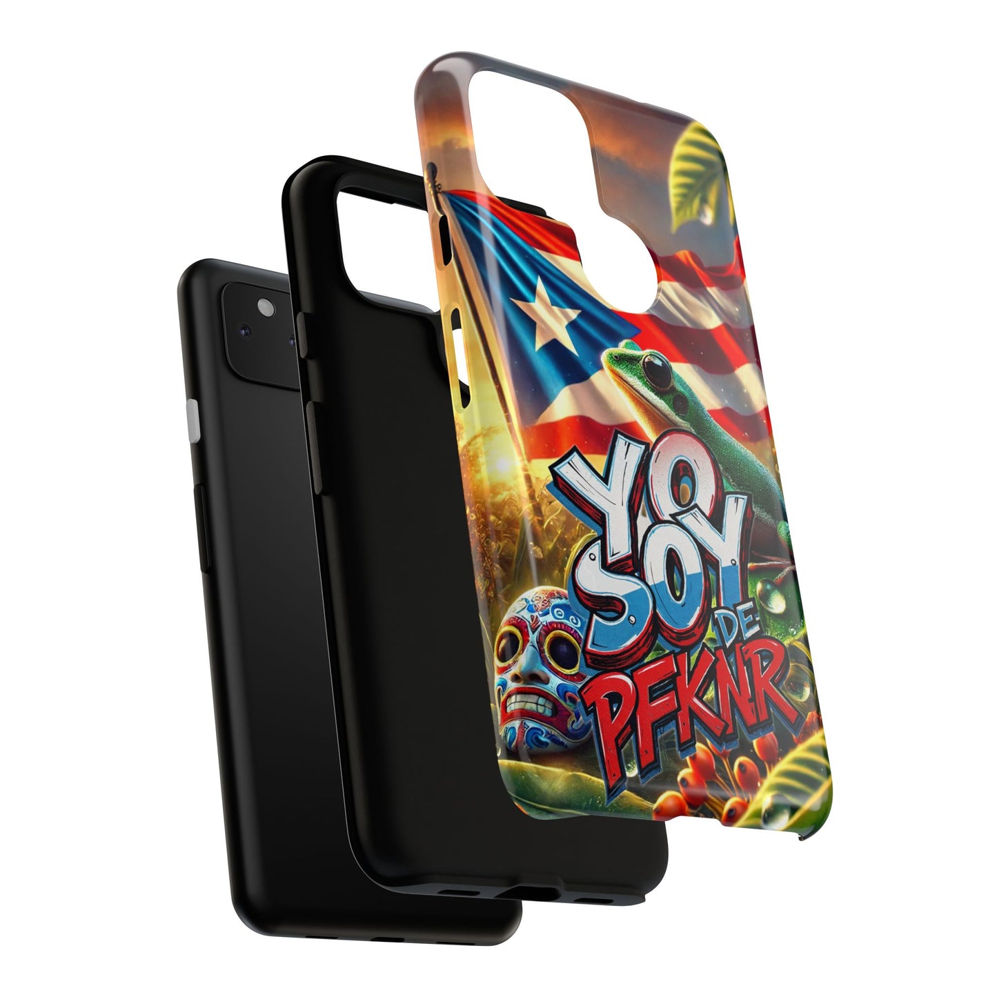 YO SOY DE PFKNR, Puerto Rican Pride Phone Case | Tough Cases, Tropical Vibe, Gift for Him/Her, Celebrations, Travel Enthusiasts, Eco-Friendly,
