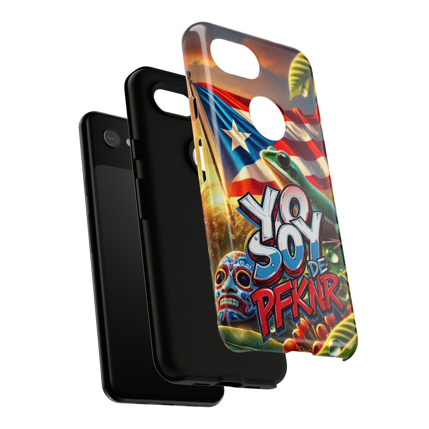 YO SOY DE PFKNR, Puerto Rican Pride Phone Case | Tough Cases, Tropical Vibe, Gift for Him/Her, Celebrations, Travel Enthusiasts, Eco-Friendly,