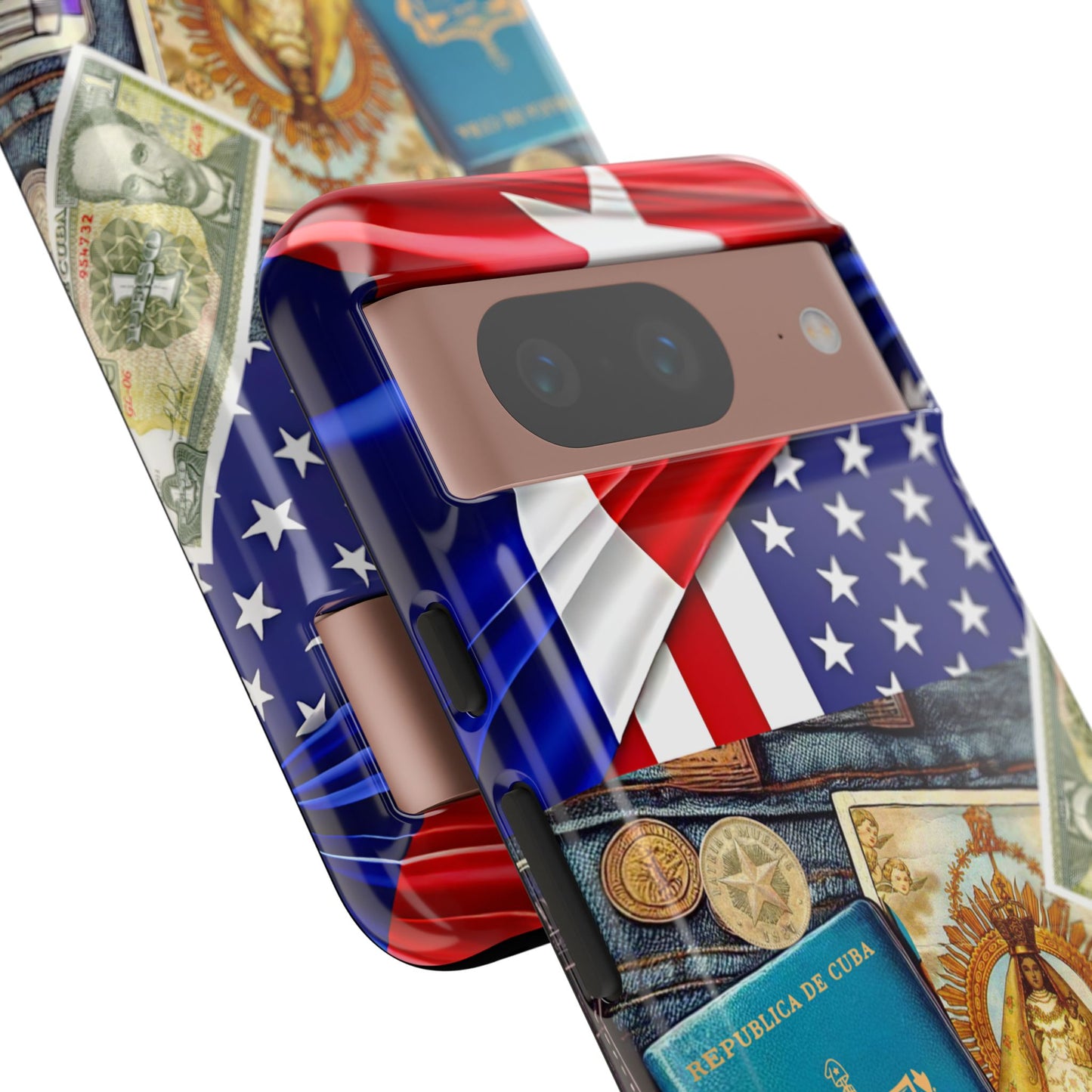 FUNDA PARA TELEFONO, IPHONE, SAMSUNG, MIKAELA, CUBA, CULTURA CUBANA, BANDERA DE CUBA