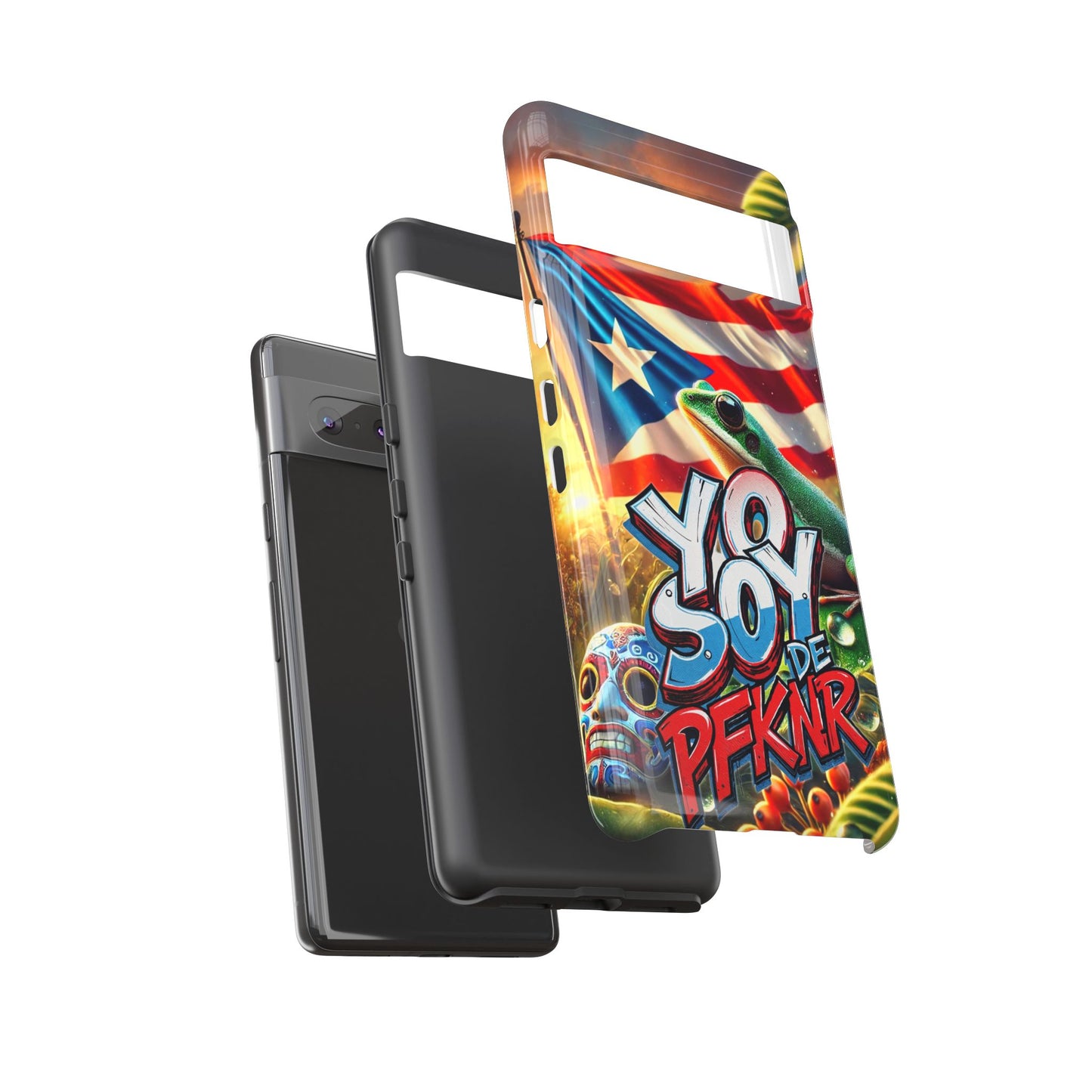 YO SOY DE PFKNR, Puerto Rican Pride Phone Case | Tough Cases, Tropical Vibe, Gift for Him/Her, Celebrations, Travel Enthusiasts, Eco-Friendly,