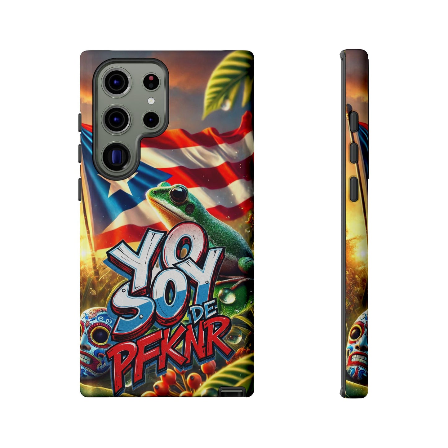YO SOY DE PFKNR, Puerto Rican Pride Phone Case | Tough Cases, Tropical Vibe, Gift for Him/Her, Celebrations, Travel Enthusiasts, Eco-Friendly,