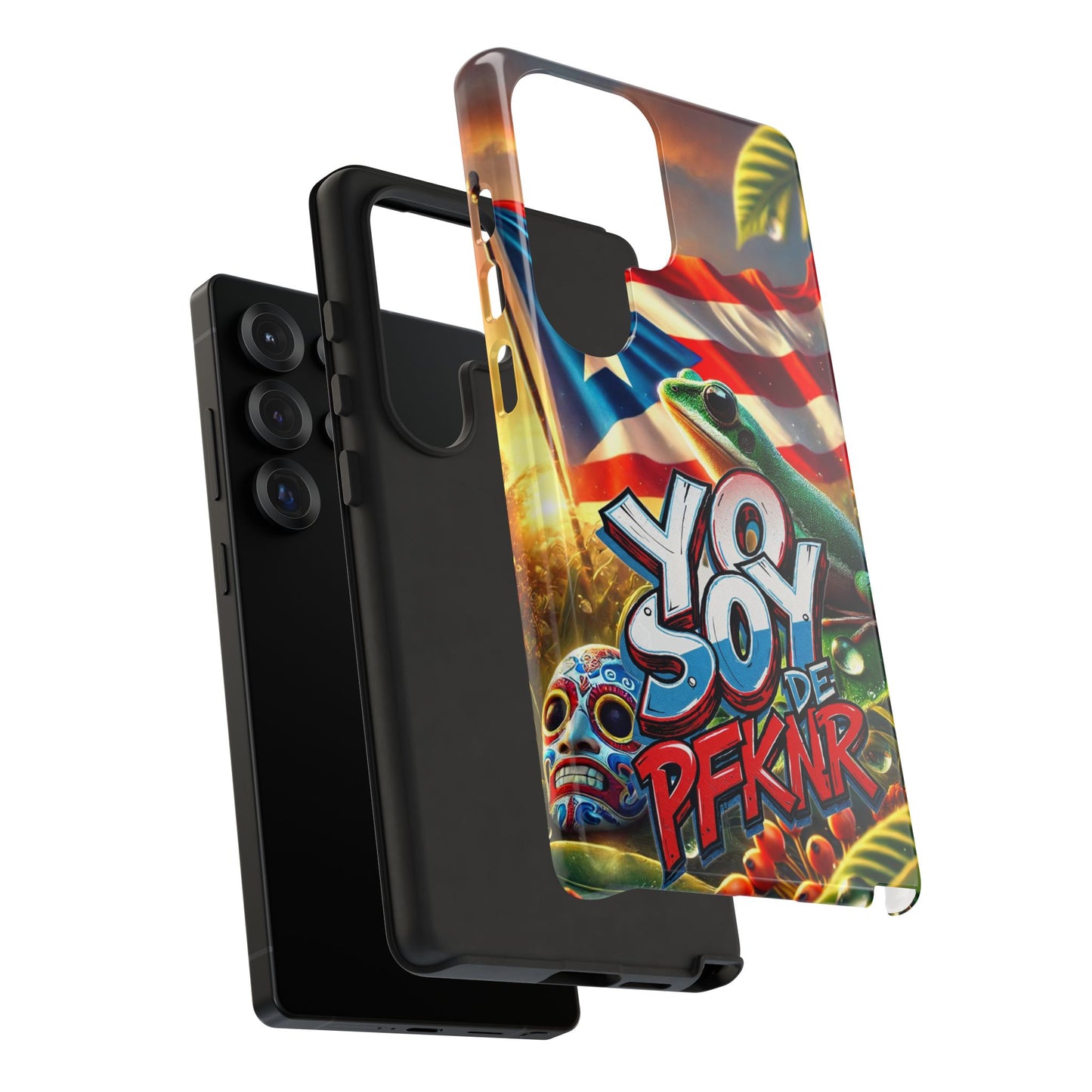 YO SOY DE PFKNR, Puerto Rican Pride Phone Case | Tough Cases, Tropical Vibe, Gift for Him/Her, Celebrations, Travel Enthusiasts, Eco-Friendly,