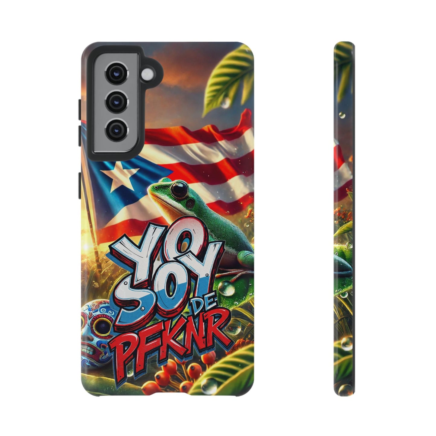 YO SOY DE PFKNR, Puerto Rican Pride Phone Case | Tough Cases, Tropical Vibe, Gift for Him/Her, Celebrations, Travel Enthusiasts, Eco-Friendly,