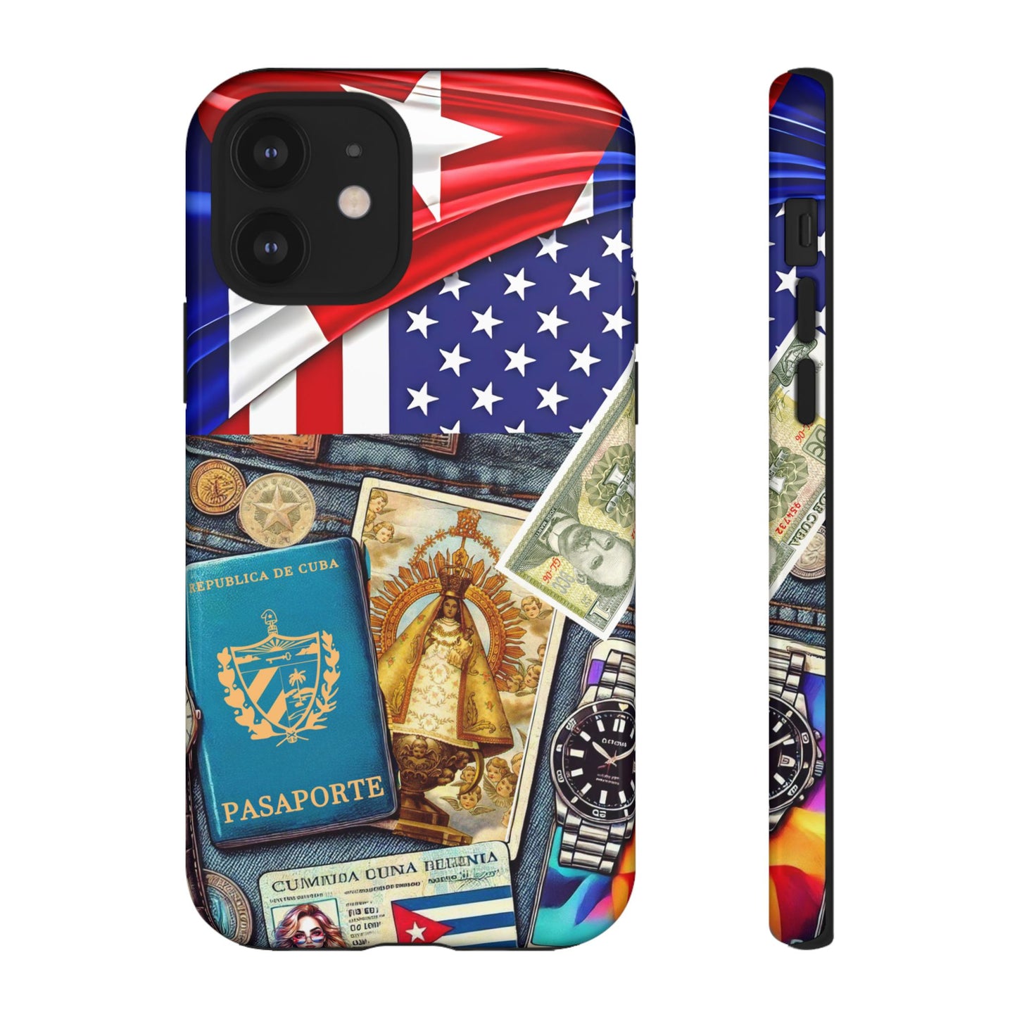 FUNDA PARA TELEFONO, IPHONE, SAMSUNG, MIKAELA, CUBA, CULTURA CUBANA, BANDERA DE CUBA