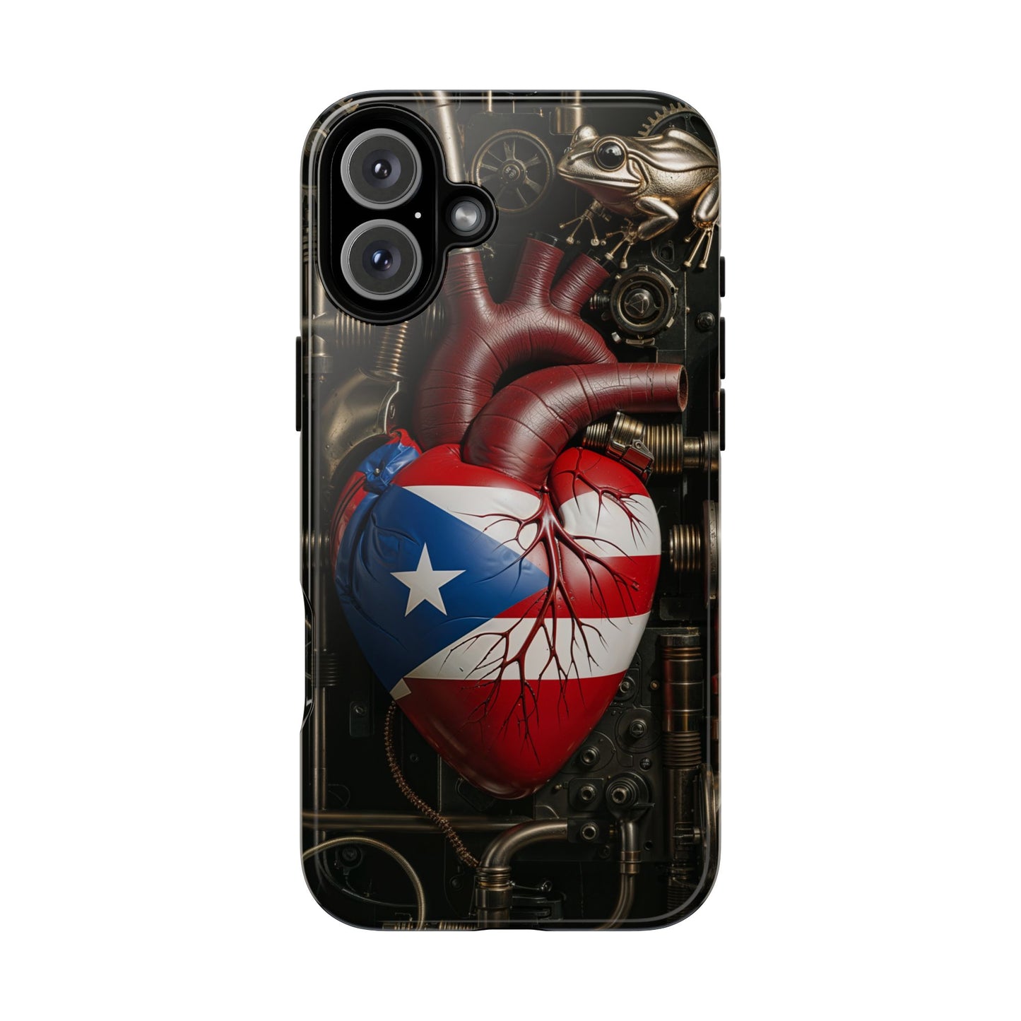 Artistic Phone Case CORAZON DE PUERTO RICO, Tough Cases for Music Lovers, Unique Accessories for Gifts, Heart and Puerto Rican Pride, Stylish Phone Covers