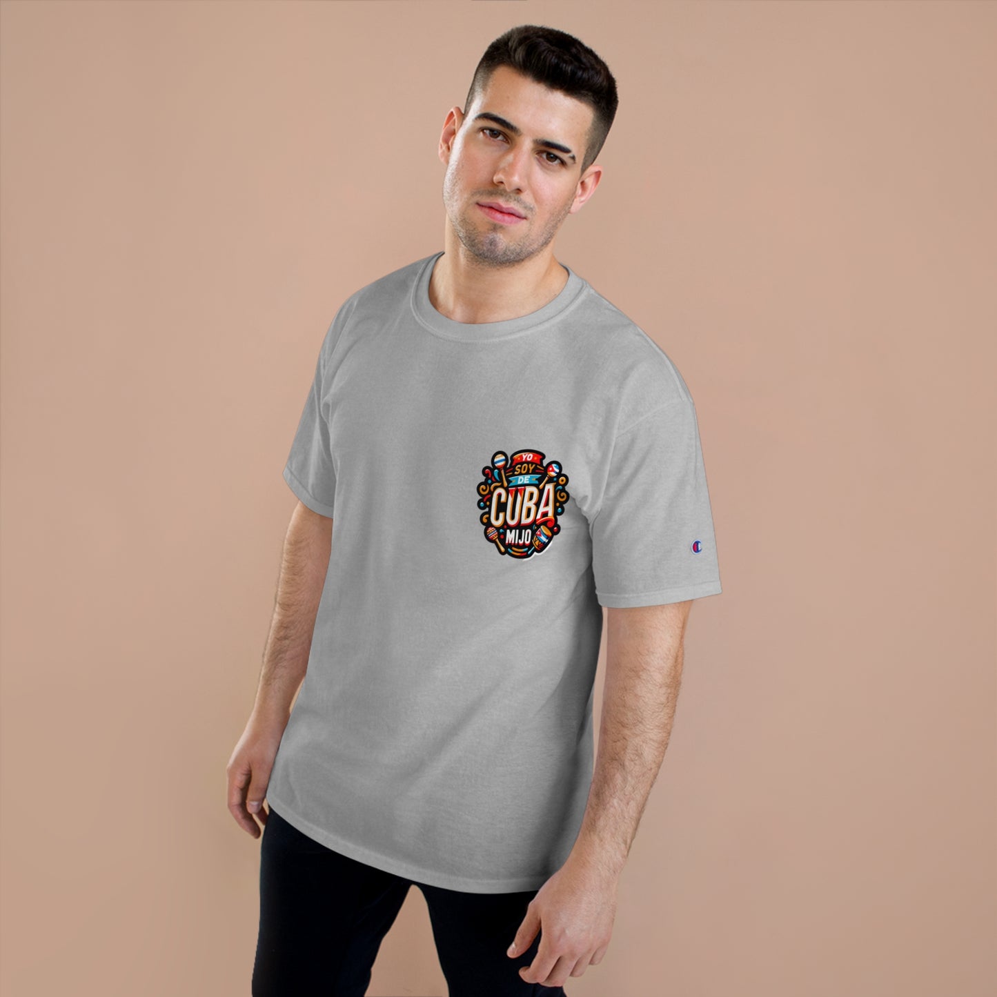 Champion T-Shirt, CUBANO, CUBANA, YO SOY DE CUBA ASERE, FRASES CUBANAS, orgullo cubano,