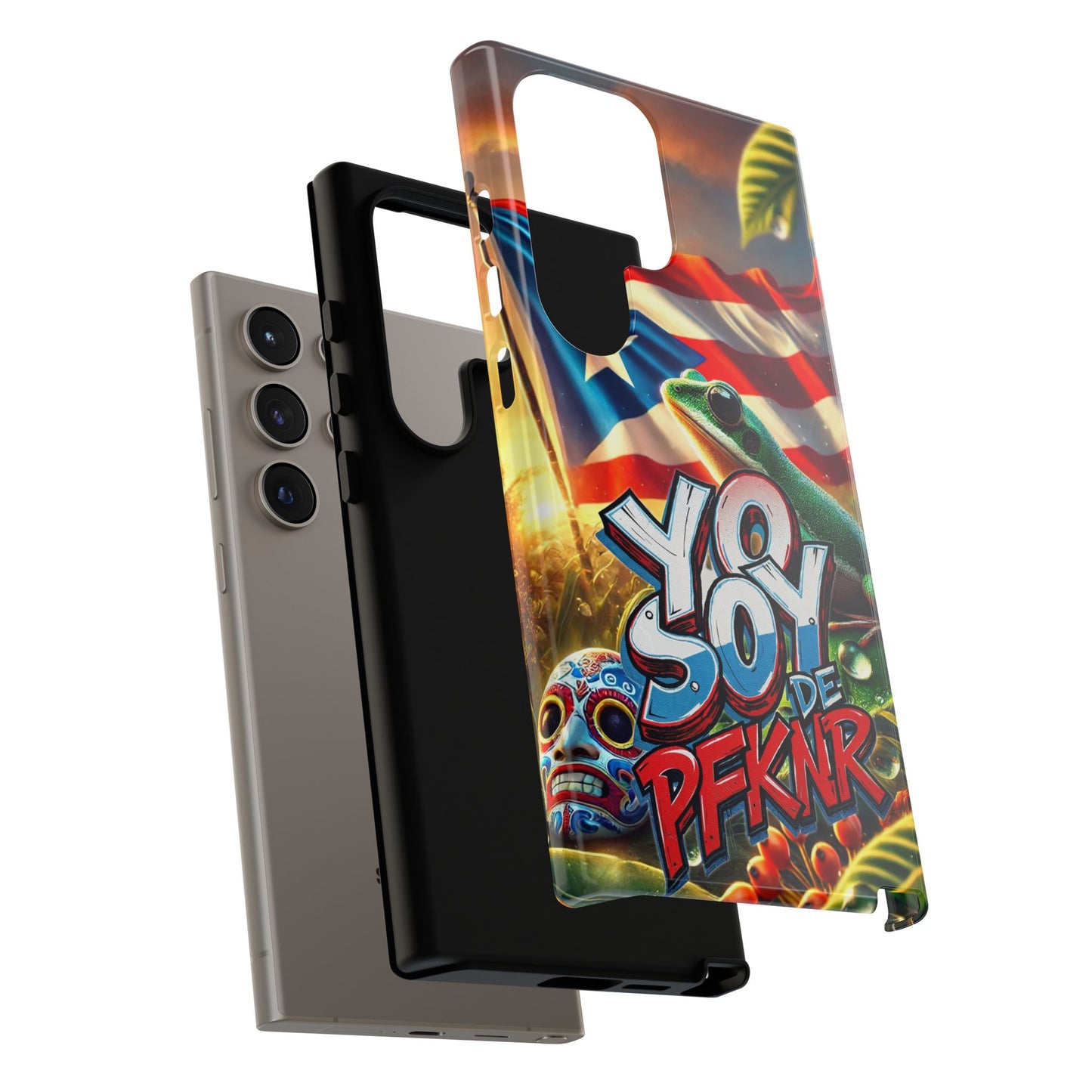 YO SOY DE PFKNR, Puerto Rican Pride Phone Case | Tough Cases, Tropical Vibe, Gift for Him/Her, Celebrations, Travel Enthusiasts, Eco-Friendly,