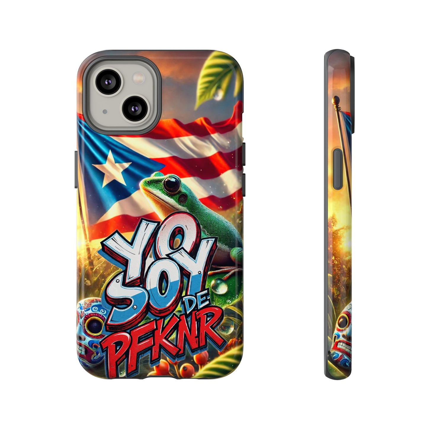 YO SOY DE PFKNR, Puerto Rican Pride Phone Case | Tough Cases, Tropical Vibe, Gift for Him/Her, Celebrations, Travel Enthusiasts, Eco-Friendly,