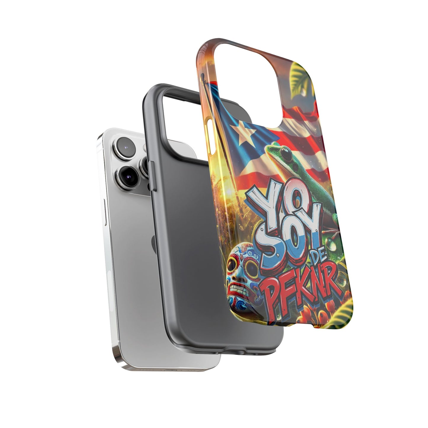 YO SOY DE PFKNR, Puerto Rican Pride Phone Case | Tough Cases, Tropical Vibe, Gift for Him/Her, Celebrations, Travel Enthusiasts, Eco-Friendly,
