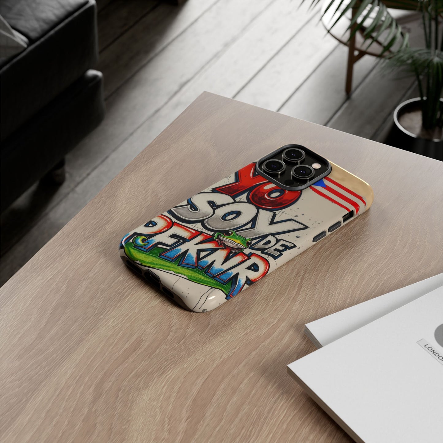 YO SOY DE PFKNR, Cases Phone Case for Unapologetic Style, Gift for Trendsetters, Urban Art Design, Fun Decor for Any Occasion, PUERTO RICO, COQUI