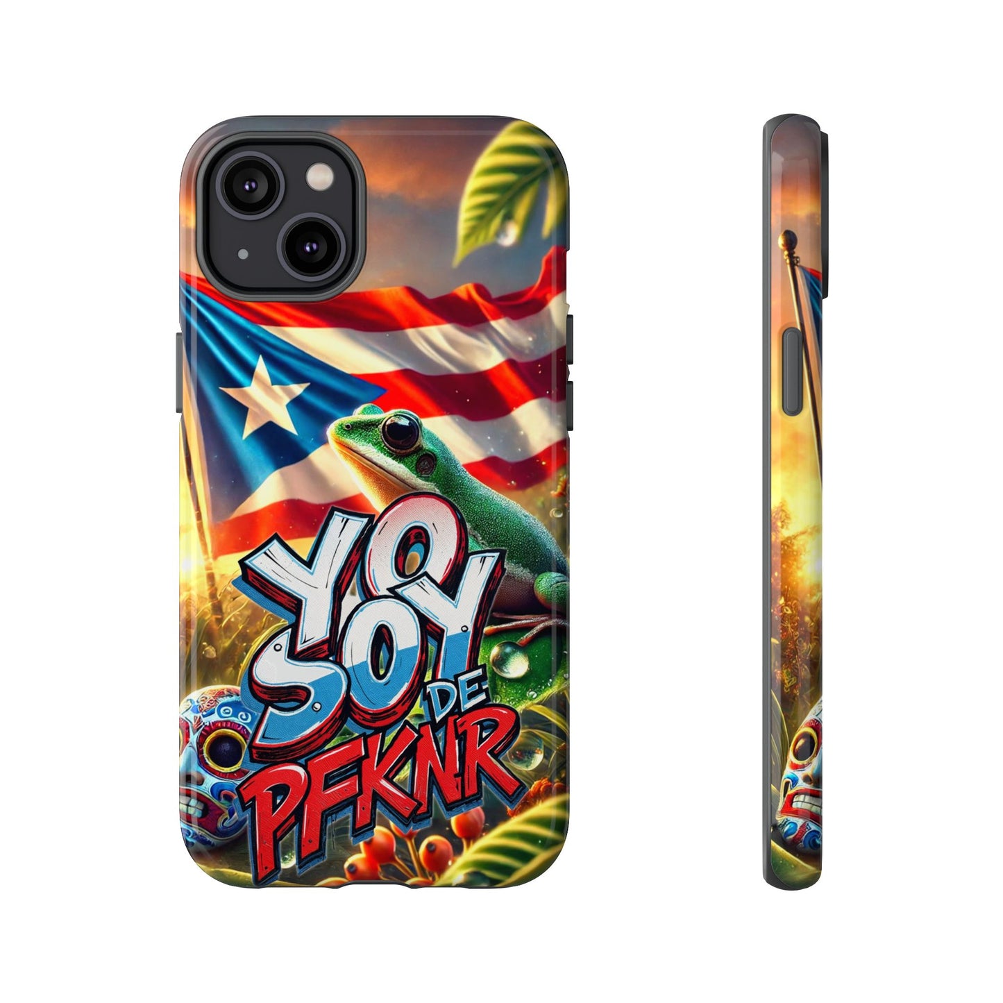 YO SOY DE PFKNR, Puerto Rican Pride Phone Case | Tough Cases, Tropical Vibe, Gift for Him/Her, Celebrations, Travel Enthusiasts, Eco-Friendly,