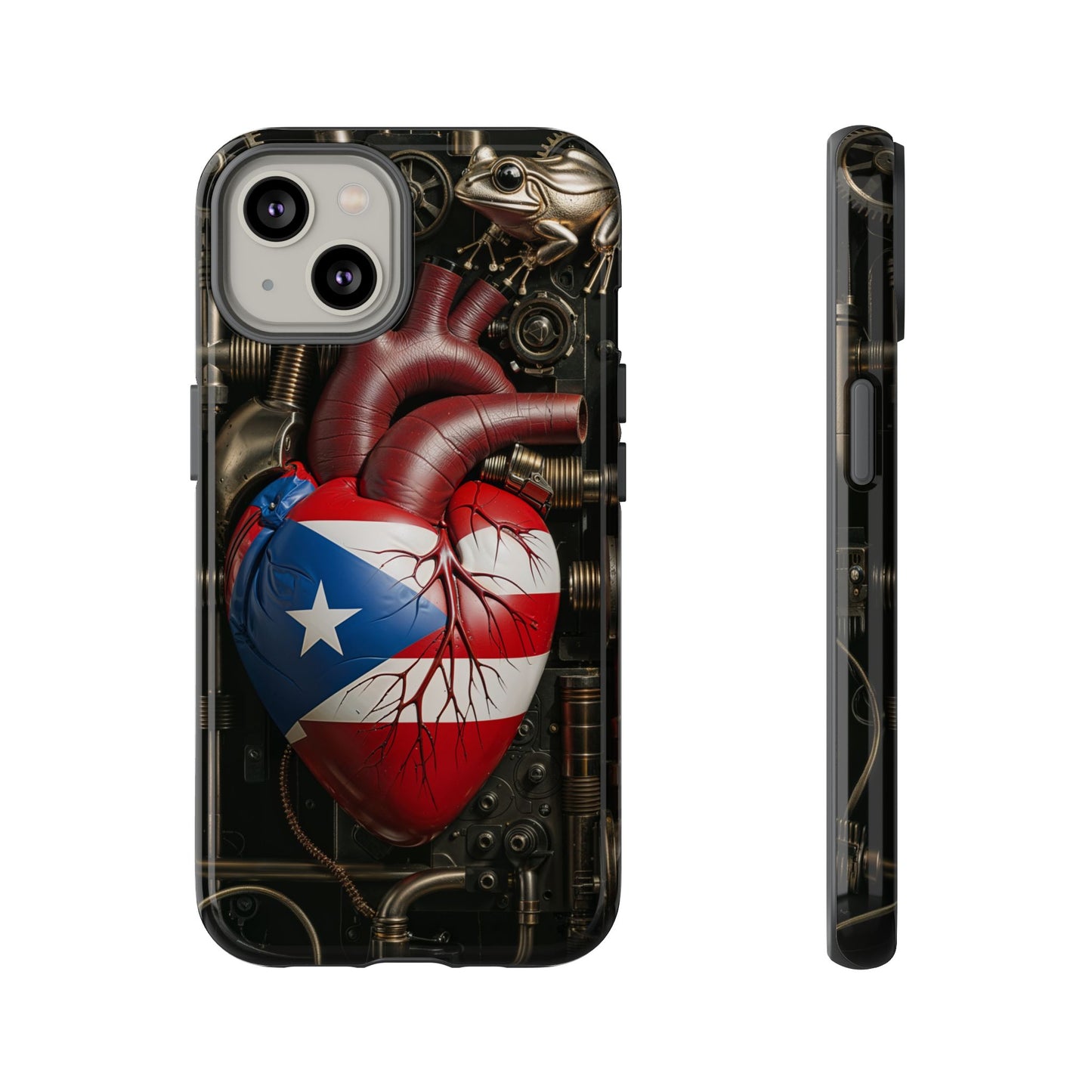 Artistic Phone Case CORAZON DE PUERTO RICO, Tough Cases for Music Lovers, Unique Accessories for Gifts, Heart and Puerto Rican Pride, Stylish Phone Covers