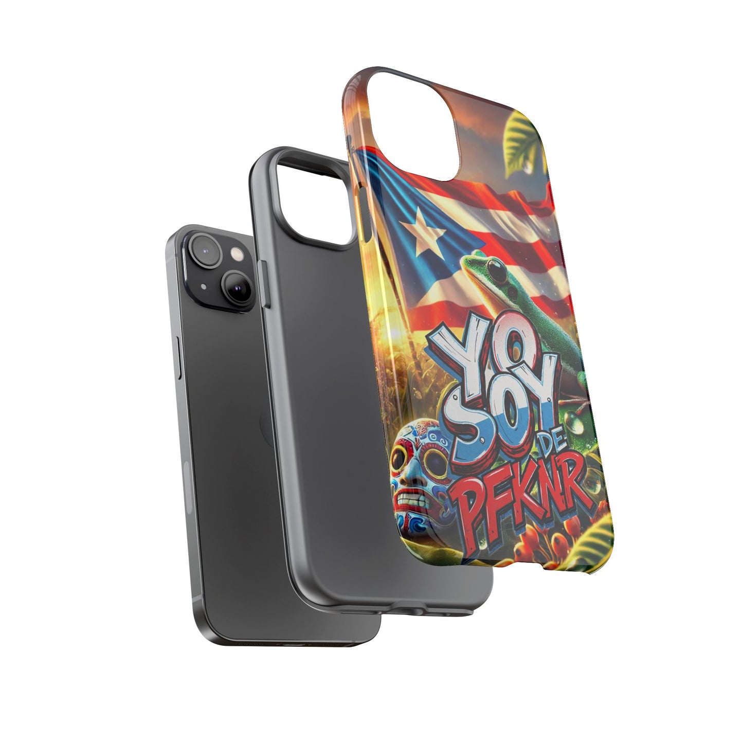 YO SOY DE PFKNR, Puerto Rican Pride Phone Case | Tough Cases, Tropical Vibe, Gift for Him/Her, Celebrations, Travel Enthusiasts, Eco-Friendly,