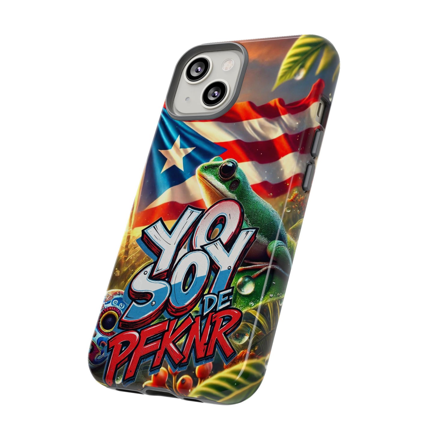 YO SOY DE PFKNR, Puerto Rican Pride Phone Case | Tough Cases, Tropical Vibe, Gift for Him/Her, Celebrations, Travel Enthusiasts, Eco-Friendly,