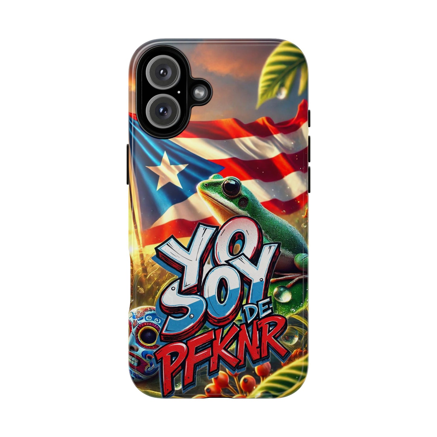 YO SOY DE PFKNR, Puerto Rican Pride Phone Case | Tough Cases, Tropical Vibe, Gift for Him/Her, Celebrations, Travel Enthusiasts, Eco-Friendly,