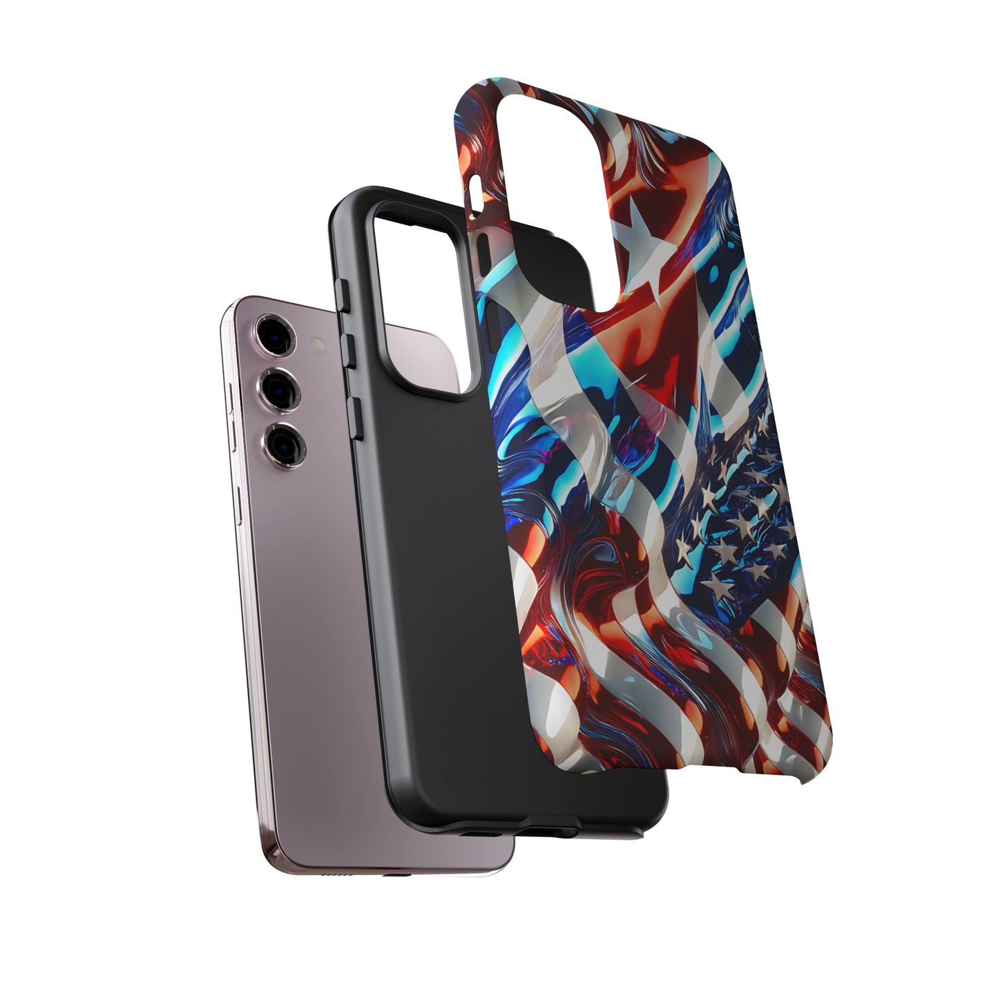 FUNDA PARA TELEFONO BANDERA DE CUBA Y ESTADOS UNIDOS, BRILLO CALIDADI, ASERE