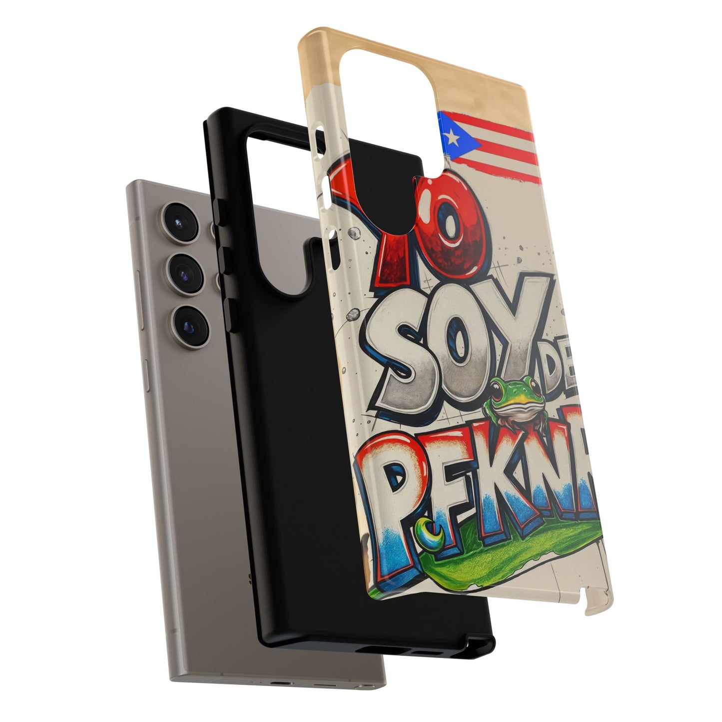 YO SOY DE PFKNR, Cases Phone Case for Unapologetic Style, Gift for Trendsetters, Urban Art Design, Fun Decor for Any Occasion, PUERTO RICO, COQUI