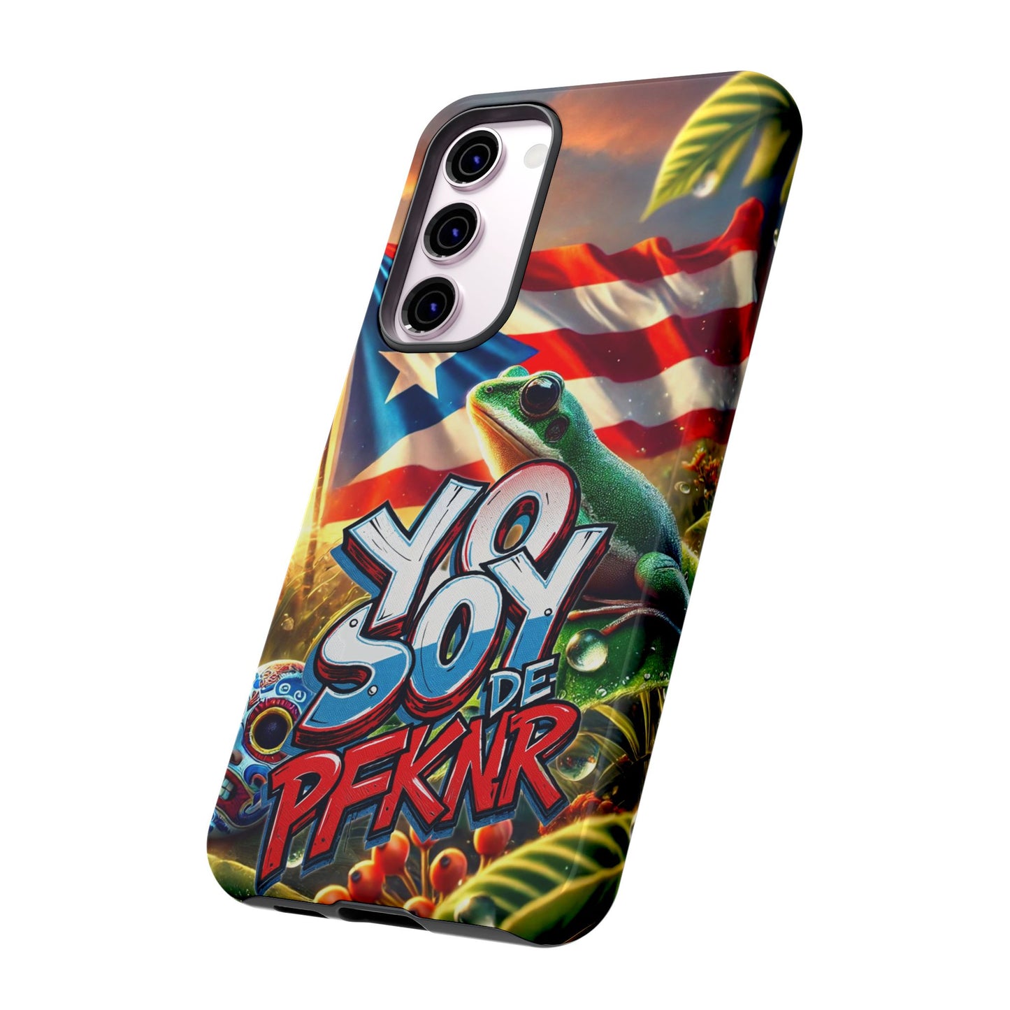 YO SOY DE PFKNR, Puerto Rican Pride Phone Case | Tough Cases, Tropical Vibe, Gift for Him/Her, Celebrations, Travel Enthusiasts, Eco-Friendly,