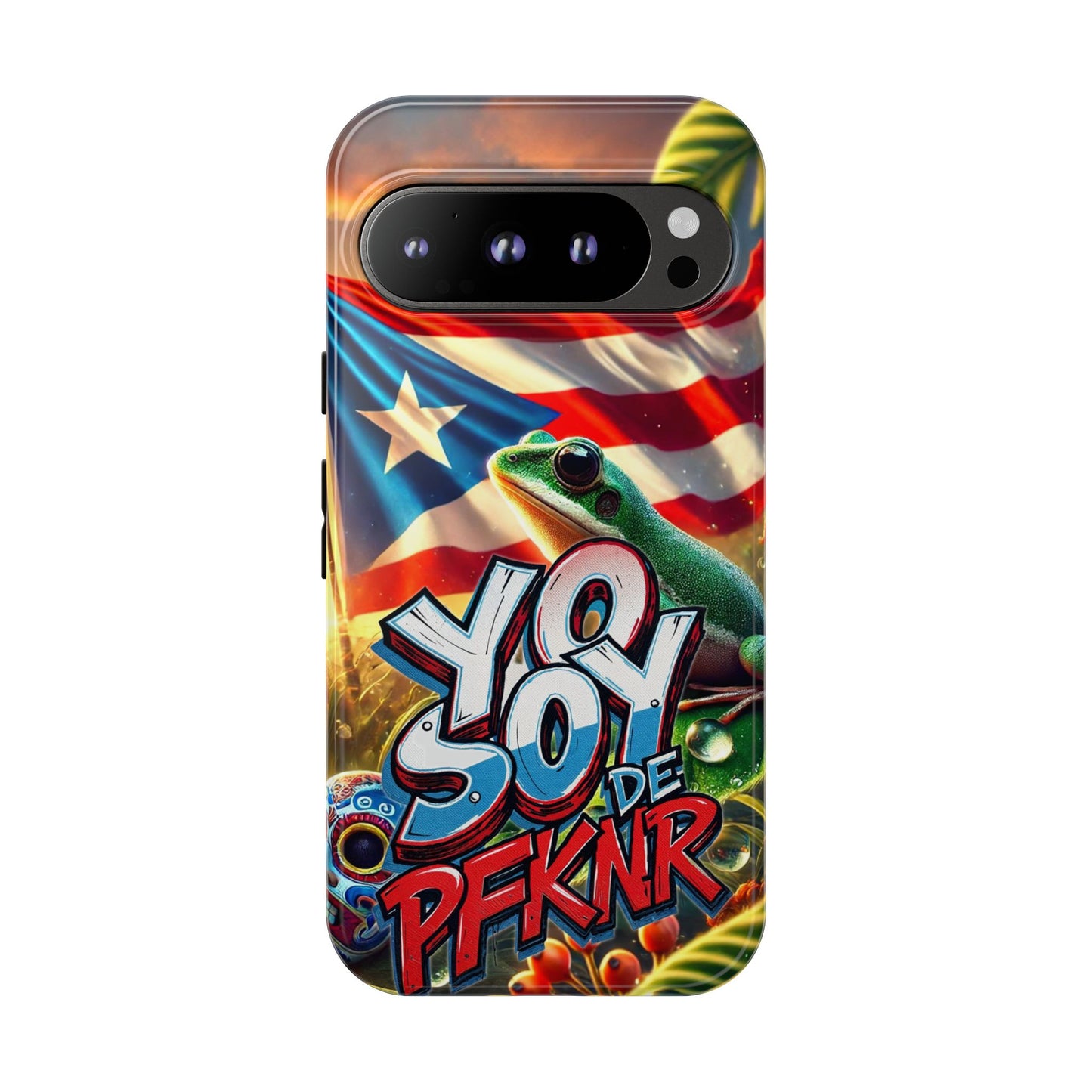 YO SOY DE PFKNR, Puerto Rican Pride Phone Case | Tough Cases, Tropical Vibe, Gift for Him/Her, Celebrations, Travel Enthusiasts, Eco-Friendly,