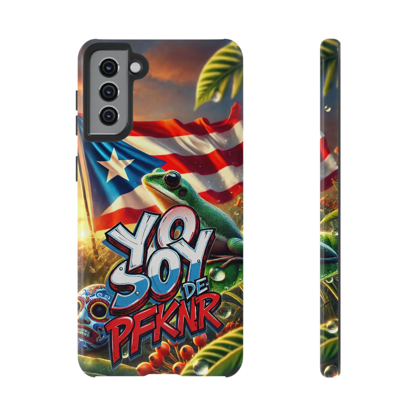 YO SOY DE PFKNR, Puerto Rican Pride Phone Case | Tough Cases, Tropical Vibe, Gift for Him/Her, Celebrations, Travel Enthusiasts, Eco-Friendly,