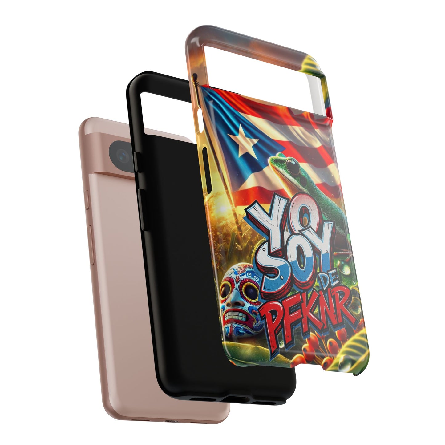 YO SOY DE PFKNR, Puerto Rican Pride Phone Case | Tough Cases, Tropical Vibe, Gift for Him/Her, Celebrations, Travel Enthusiasts, Eco-Friendly,