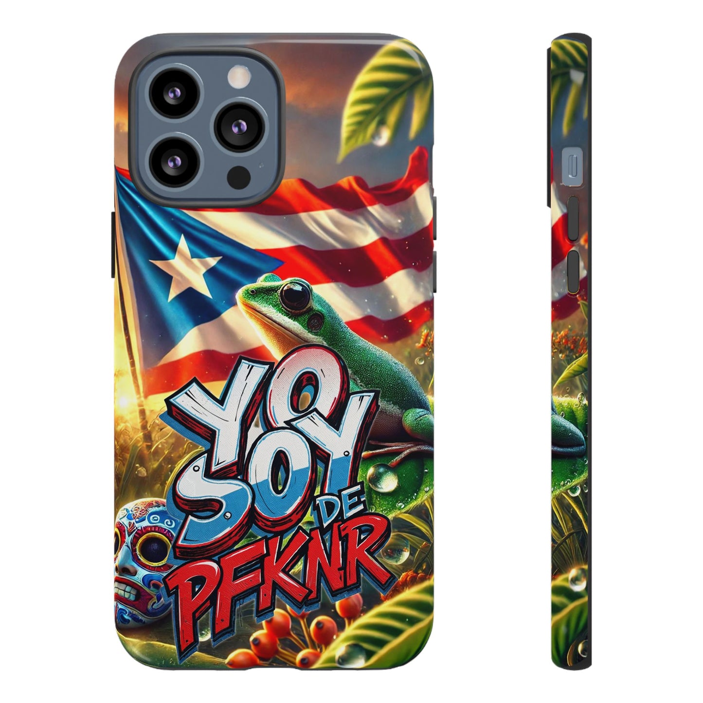 YO SOY DE PFKNR, Puerto Rican Pride Phone Case | Tough Cases, Tropical Vibe, Gift for Him/Her, Celebrations, Travel Enthusiasts, Eco-Friendly,