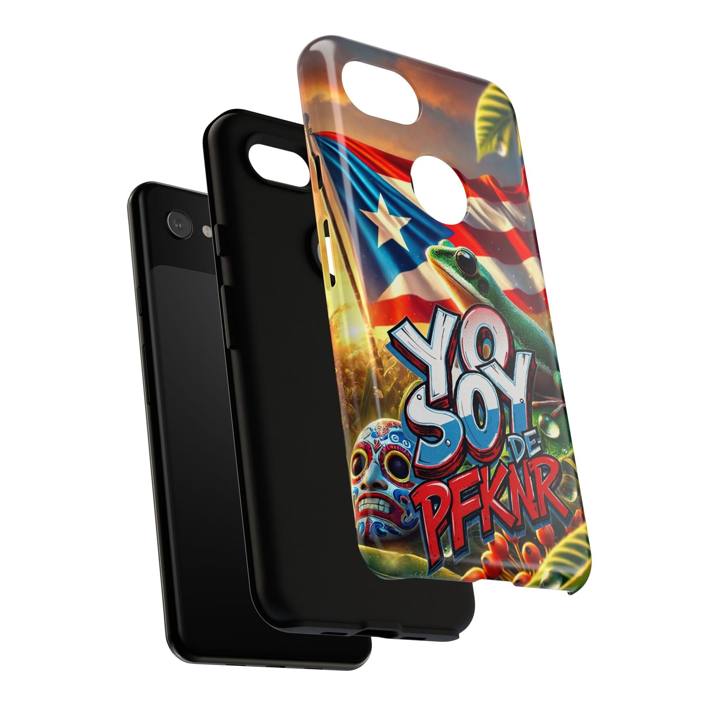 YO SOY DE PFKNR, Puerto Rican Pride Phone Case | Tough Cases, Tropical Vibe, Gift for Him/Her, Celebrations, Travel Enthusiasts, Eco-Friendly,