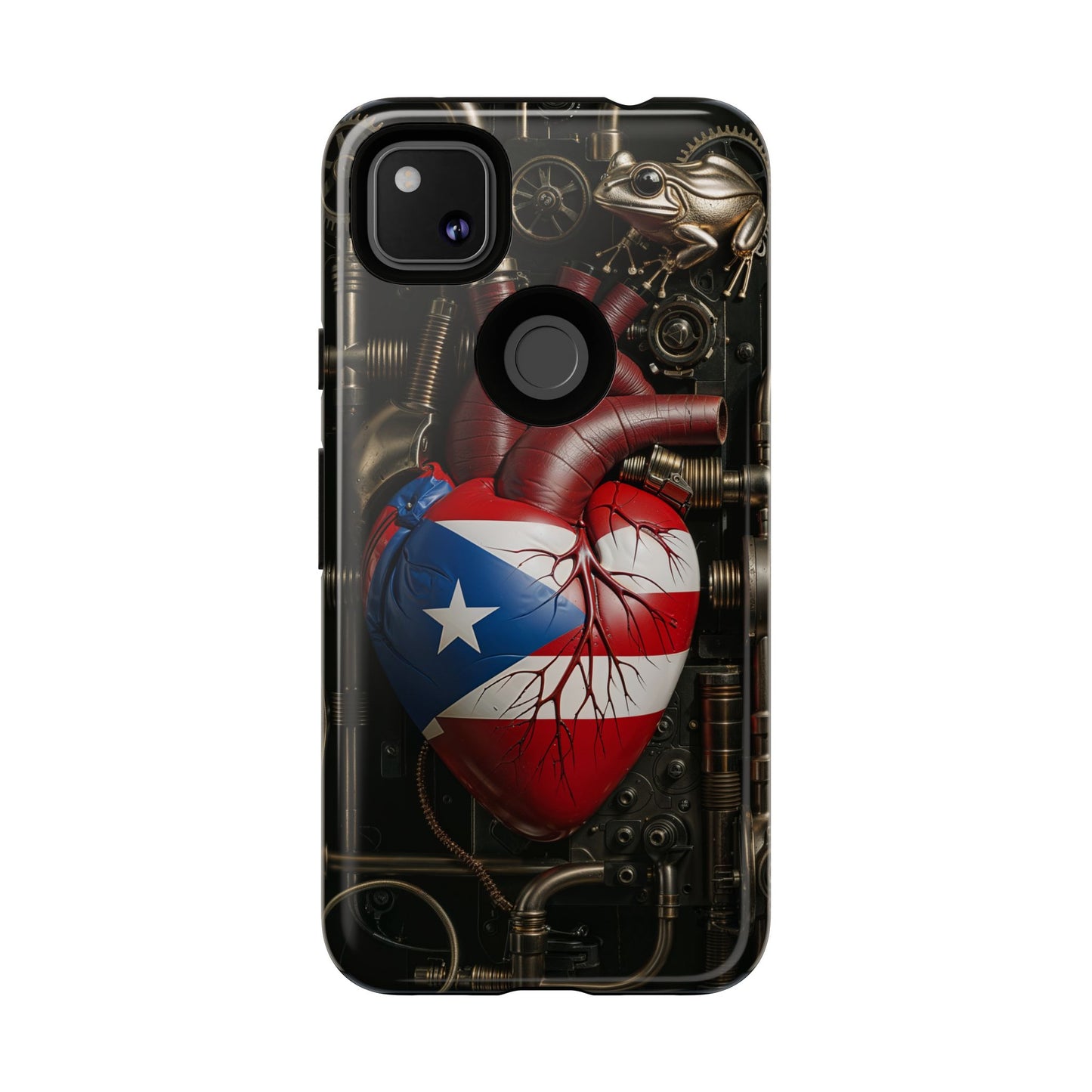 Artistic Phone Case CORAZON DE PUERTO RICO, Tough Cases for Music Lovers, Unique Accessories for Gifts, Heart and Puerto Rican Pride, Stylish Phone Covers