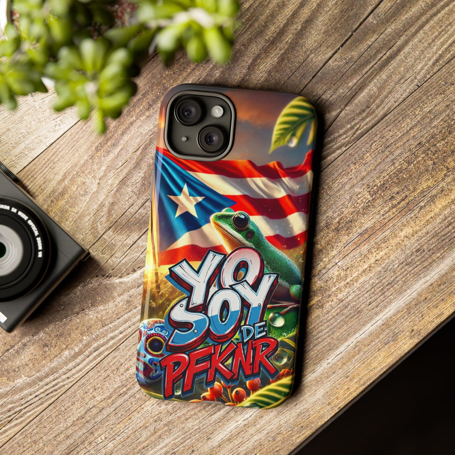 YO SOY DE PFKNR, Puerto Rican Pride Phone Case | Tough Cases, Tropical Vibe, Gift for Him/Her, Celebrations, Travel Enthusiasts, Eco-Friendly,