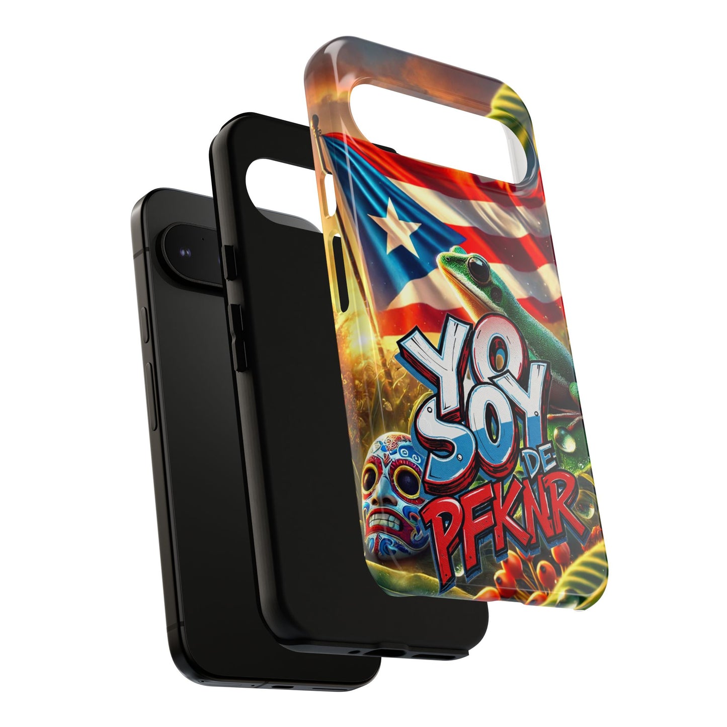 YO SOY DE PFKNR, Puerto Rican Pride Phone Case | Tough Cases, Tropical Vibe, Gift for Him/Her, Celebrations, Travel Enthusiasts, Eco-Friendly,