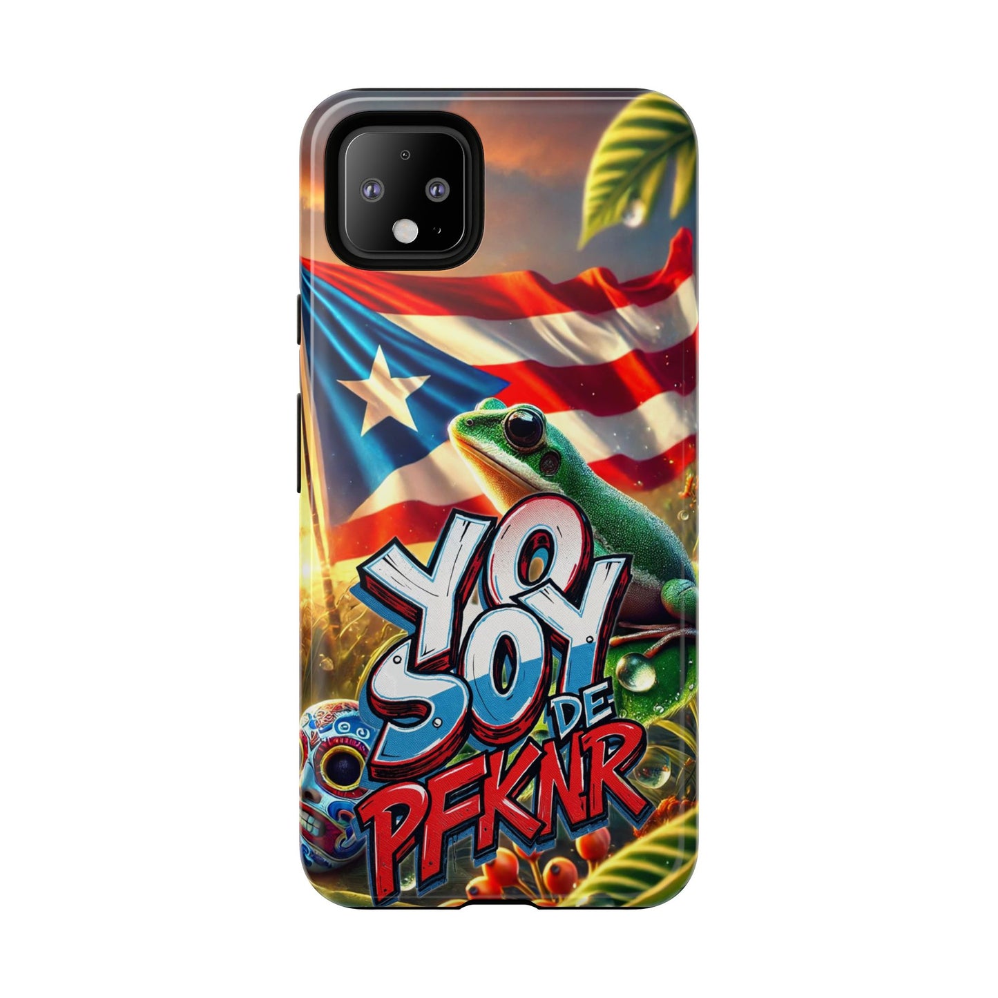 YO SOY DE PFKNR, Puerto Rican Pride Phone Case | Tough Cases, Tropical Vibe, Gift for Him/Her, Celebrations, Travel Enthusiasts, Eco-Friendly,