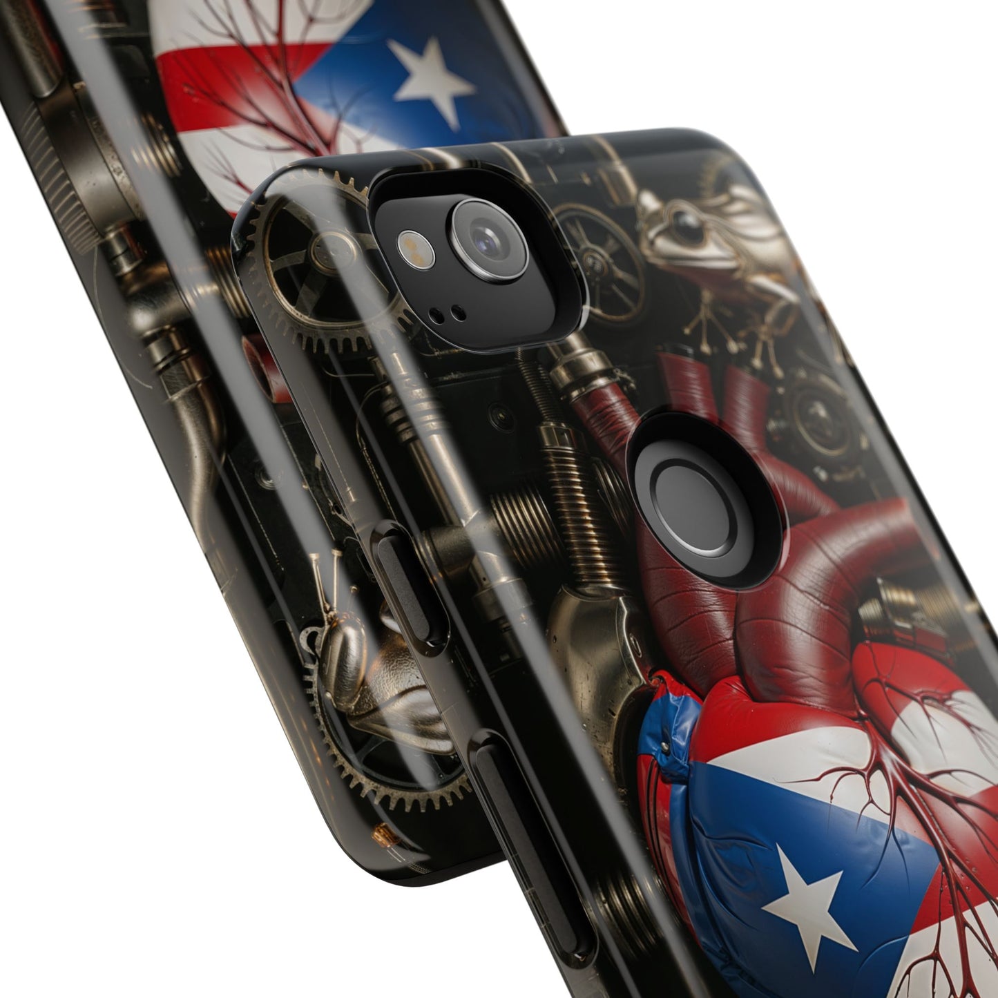 Artistic Phone Case CORAZON DE PUERTO RICO, Tough Cases for Music Lovers, Unique Accessories for Gifts, Heart and Puerto Rican Pride, Stylish Phone Covers