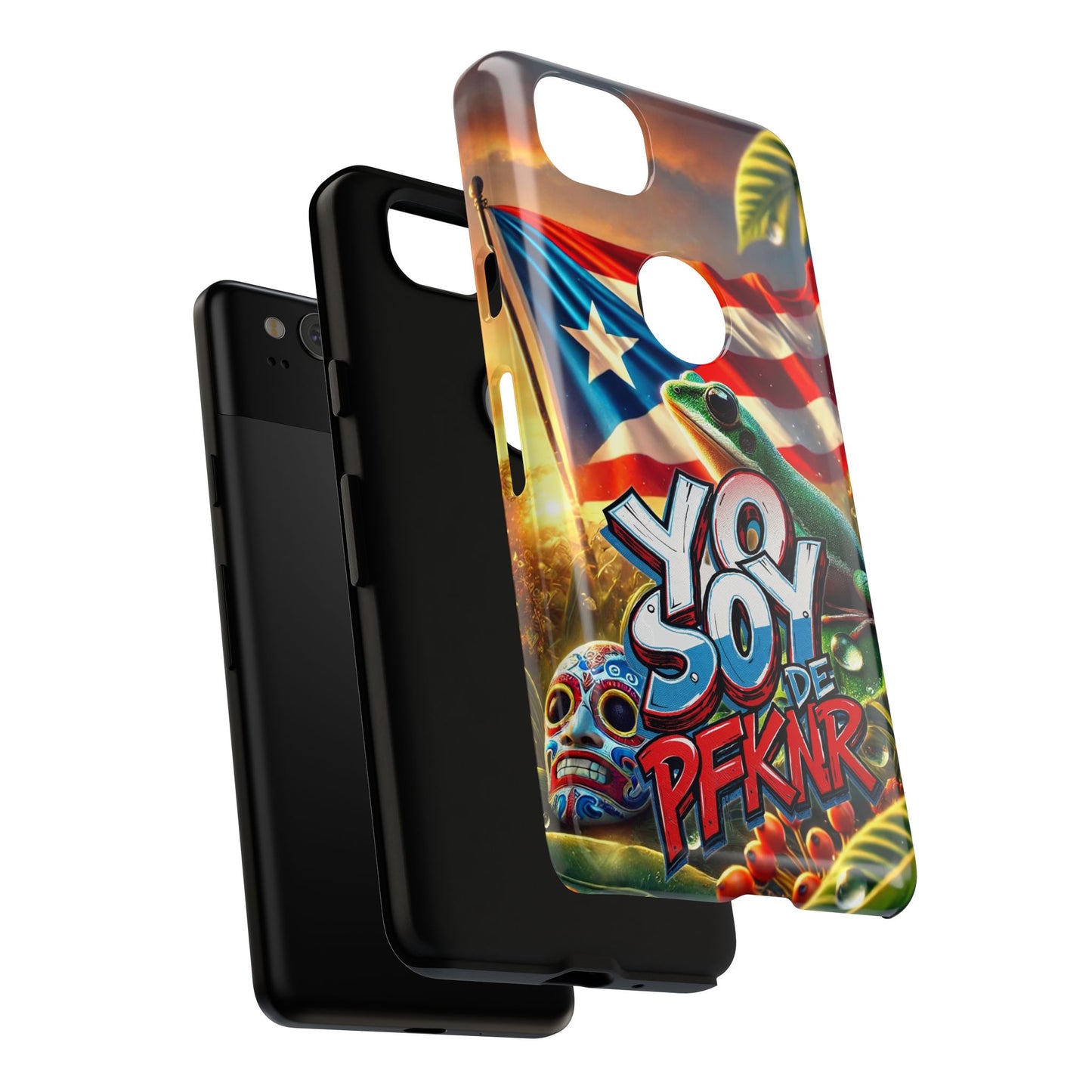 YO SOY DE PFKNR, Puerto Rican Pride Phone Case | Tough Cases, Tropical Vibe, Gift for Him/Her, Celebrations, Travel Enthusiasts, Eco-Friendly,