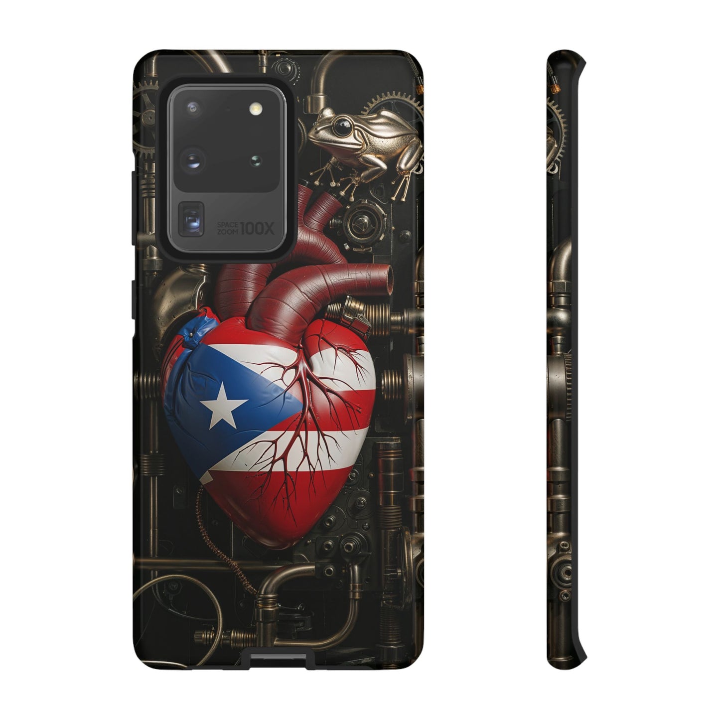 Artistic Phone Case CORAZON DE PUERTO RICO, Tough Cases for Music Lovers, Unique Accessories for Gifts, Heart and Puerto Rican Pride, Stylish Phone Covers