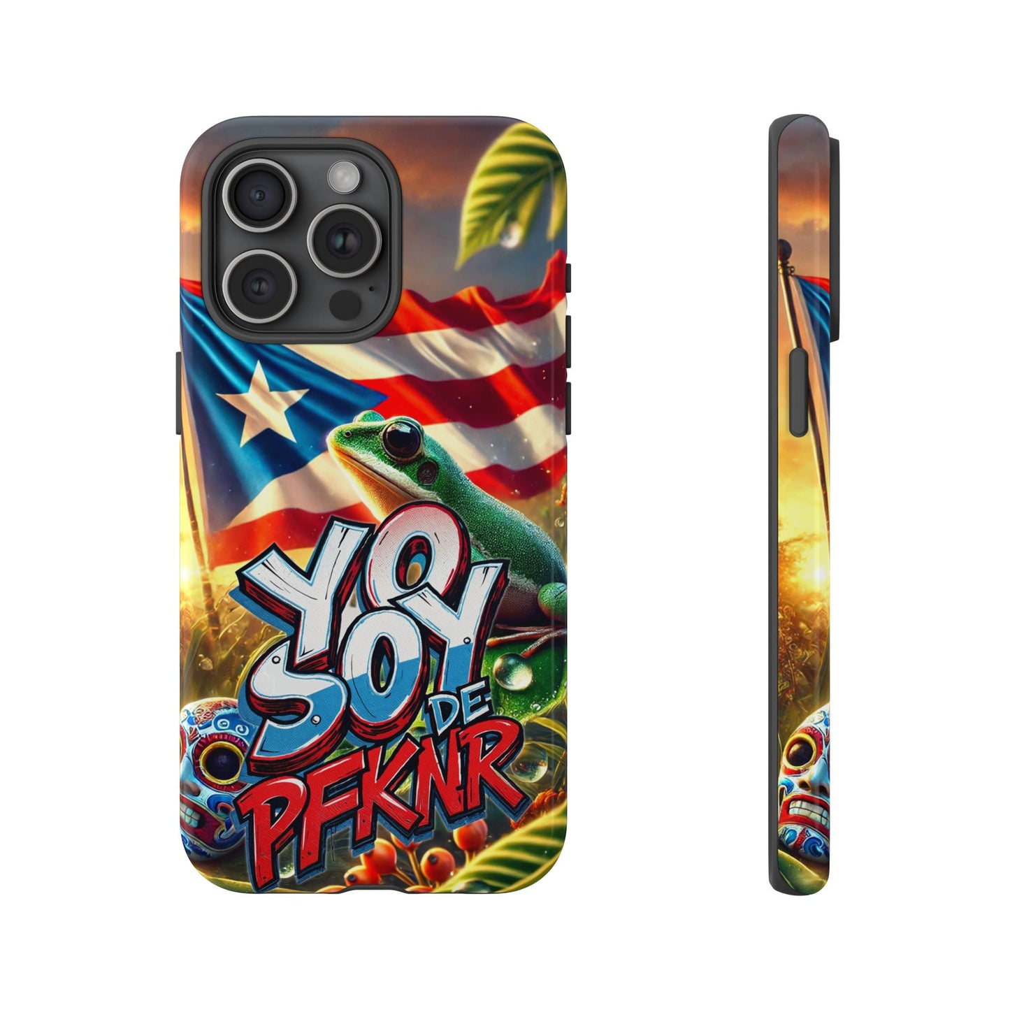 YO SOY DE PFKNR, Puerto Rican Pride Phone Case | Tough Cases, Tropical Vibe, Gift for Him/Her, Celebrations, Travel Enthusiasts, Eco-Friendly,