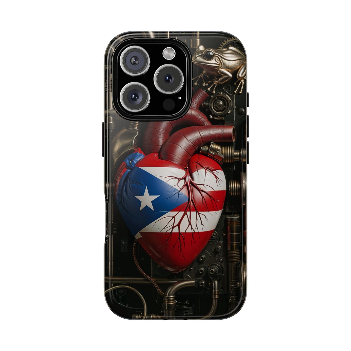 Artistic Phone Case CORAZON DE PUERTO RICO, Tough Cases for Music Lovers, Unique Accessories for Gifts, Heart and Puerto Rican Pride, Stylish Phone Covers