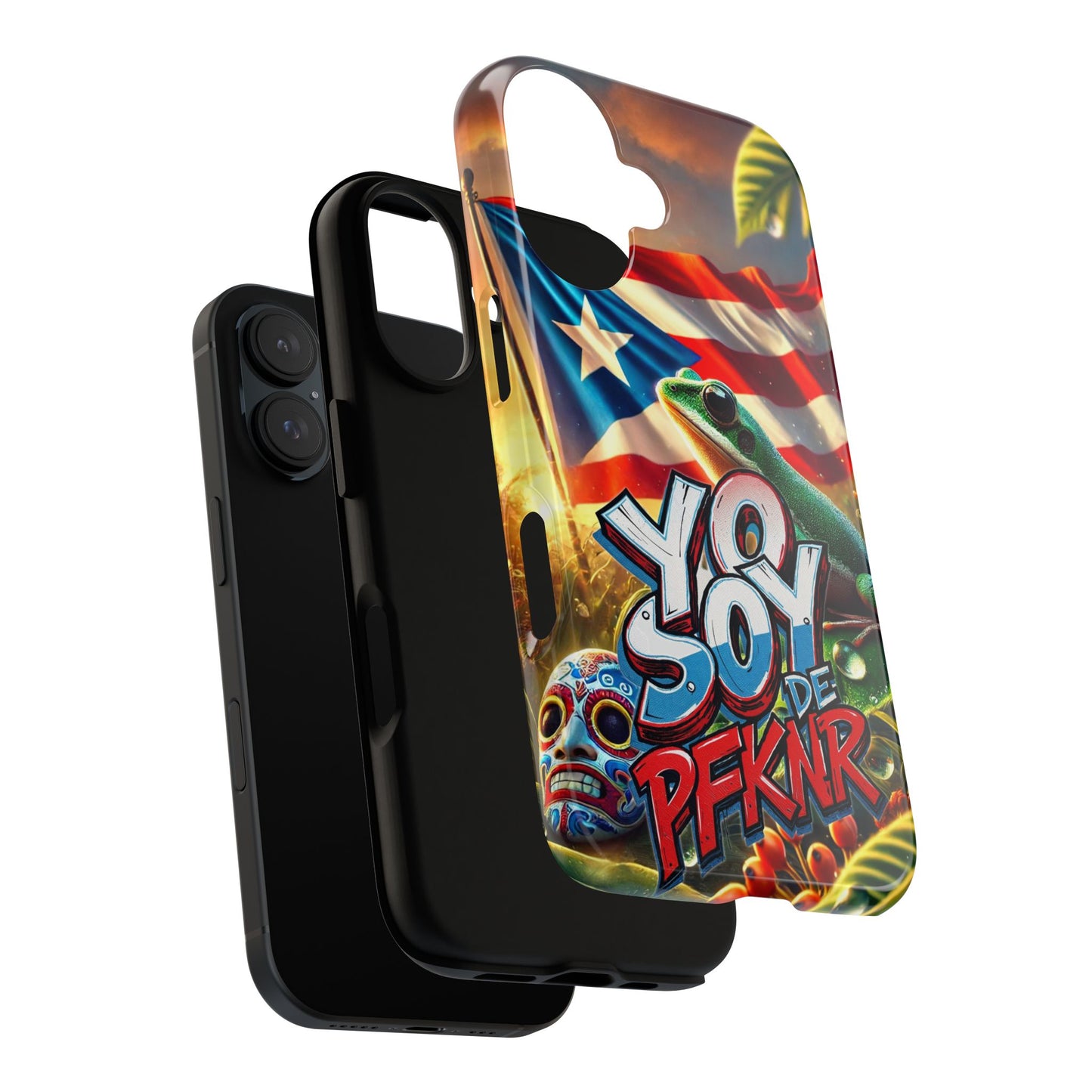 YO SOY DE PFKNR, Puerto Rican Pride Phone Case | Tough Cases, Tropical Vibe, Gift for Him/Her, Celebrations, Travel Enthusiasts, Eco-Friendly,