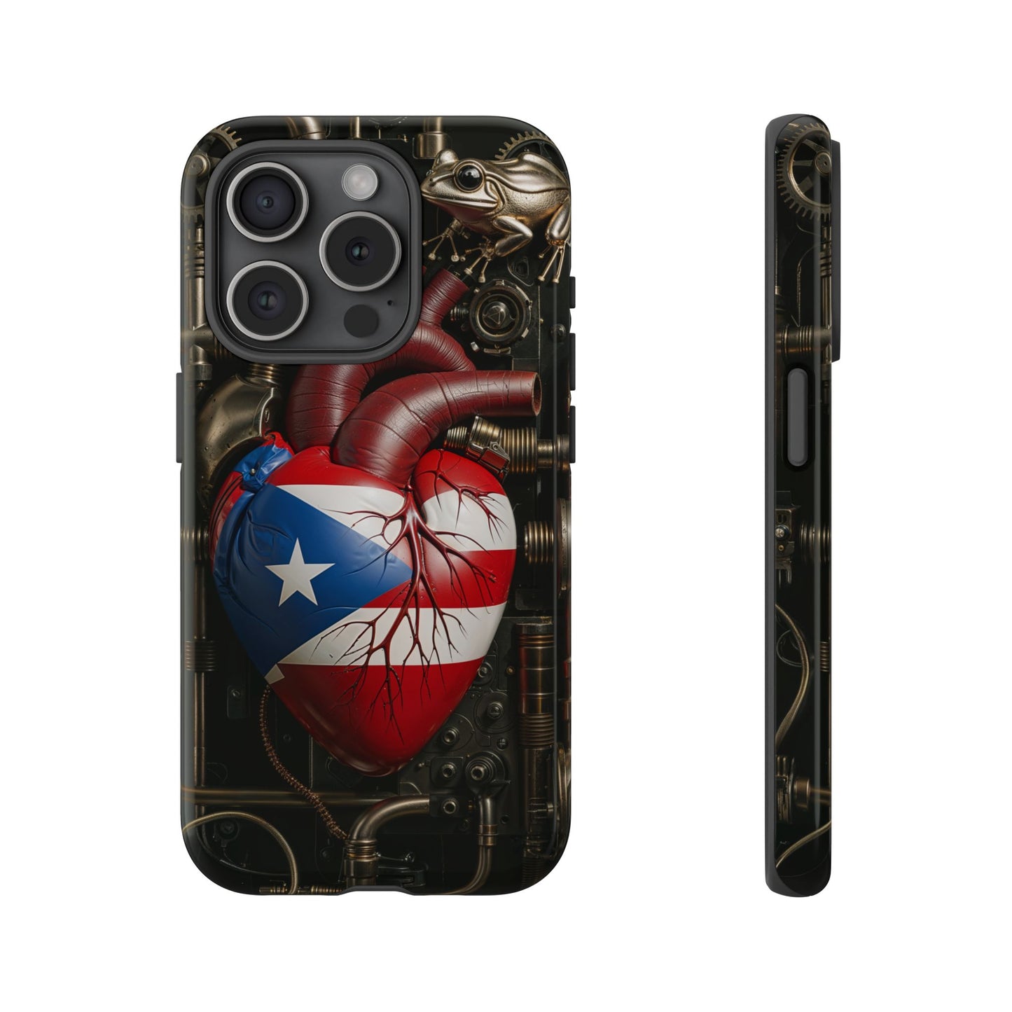 Artistic Phone Case CORAZON DE PUERTO RICO, Tough Cases for Music Lovers, Unique Accessories for Gifts, Heart and Puerto Rican Pride, Stylish Phone Covers