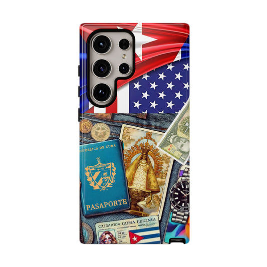 FUNDA PARA TELEFONO, IPHONE, SAMSUNG, MIKAELA, CUBA, CULTURA CUBANA, BANDERA DE CUBA