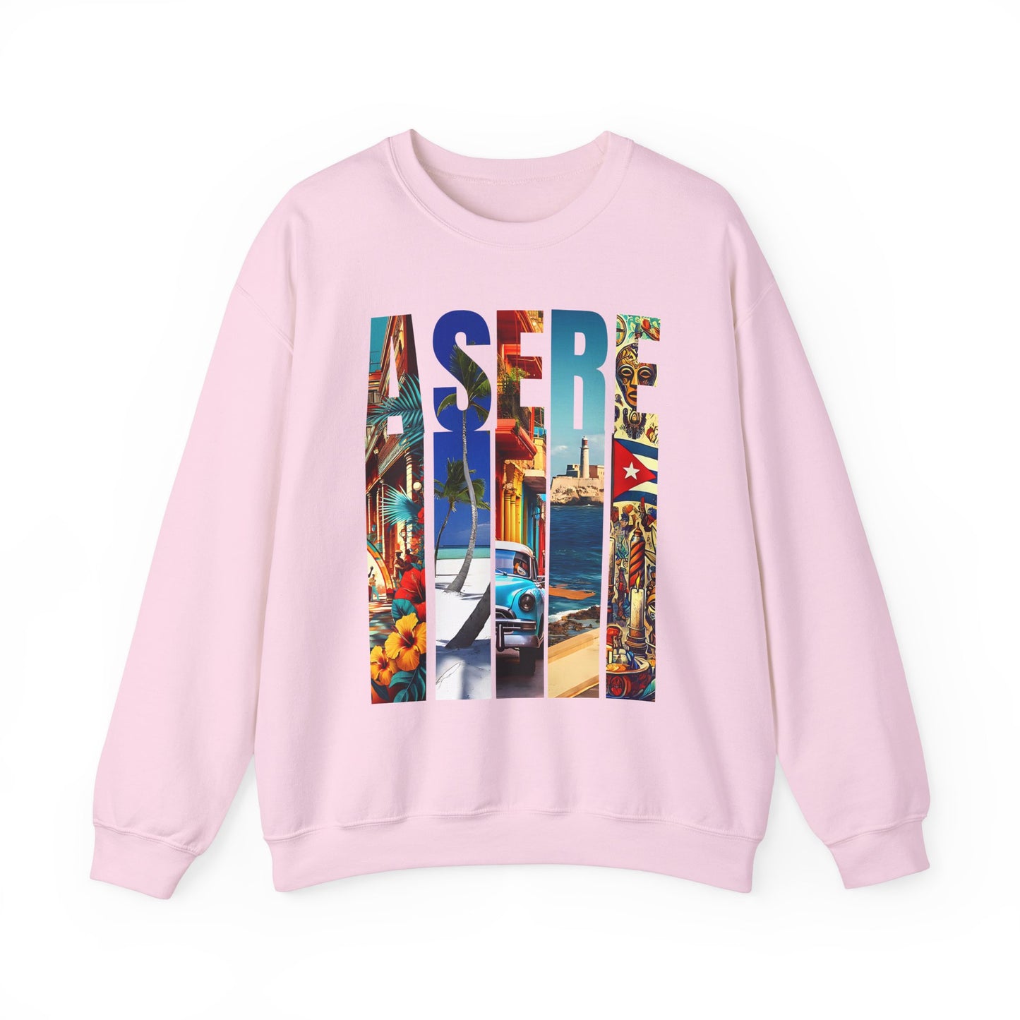 CUBAN CULTURE, ASEREU, nisex Heavy Blend™ Crewneck Sweatshirt, ASERE QUE BOLA, LA PALABRA MAS ESCUCHADA DE UN CUBANO, ASERE