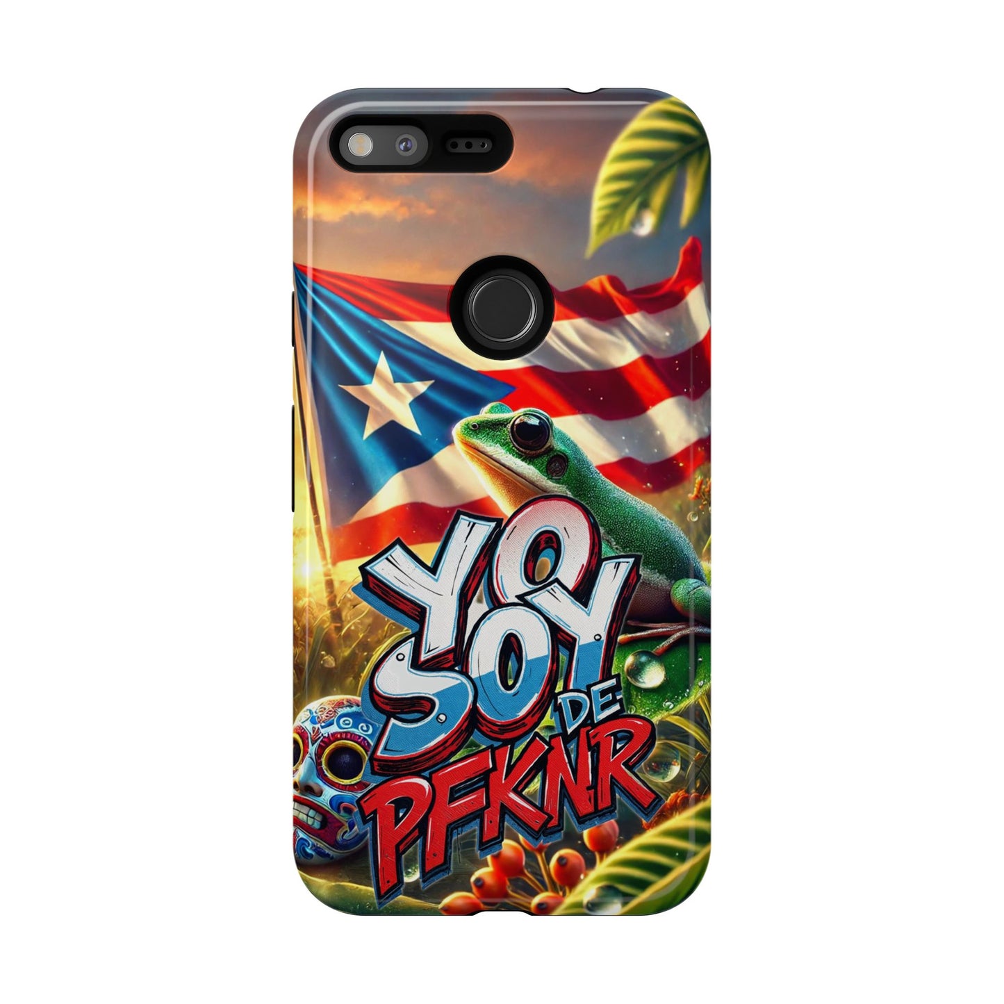 YO SOY DE PFKNR, Puerto Rican Pride Phone Case | Tough Cases, Tropical Vibe, Gift for Him/Her, Celebrations, Travel Enthusiasts, Eco-Friendly,