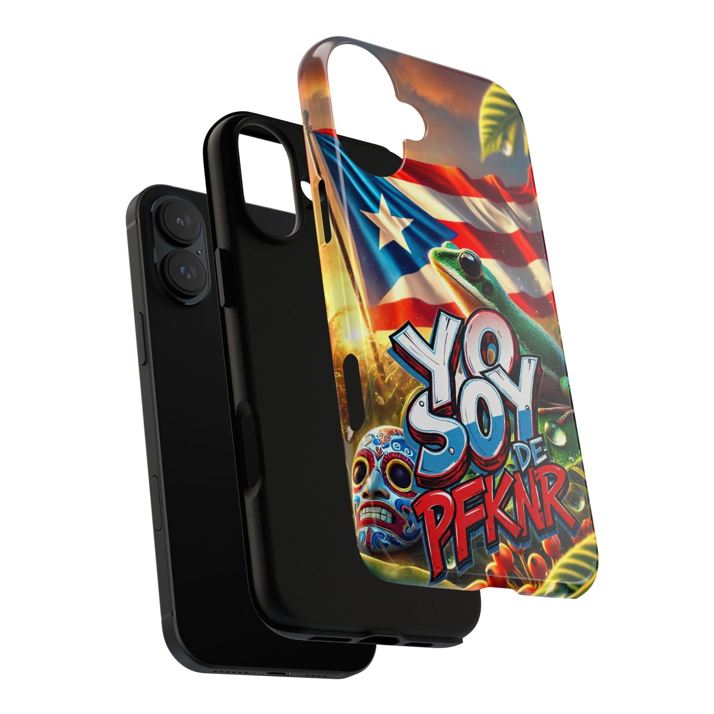 YO SOY DE PFKNR, Puerto Rican Pride Phone Case | Tough Cases, Tropical Vibe, Gift for Him/Her, Celebrations, Travel Enthusiasts, Eco-Friendly,