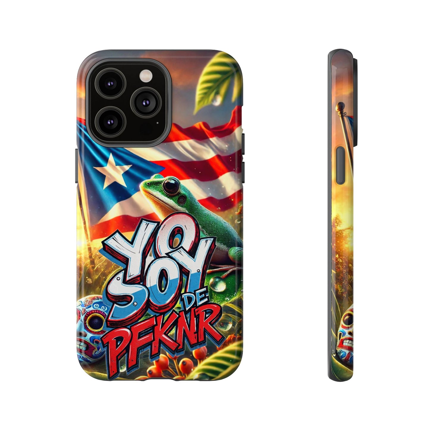YO SOY DE PFKNR, Puerto Rican Pride Phone Case | Tough Cases, Tropical Vibe, Gift for Him/Her, Celebrations, Travel Enthusiasts, Eco-Friendly,